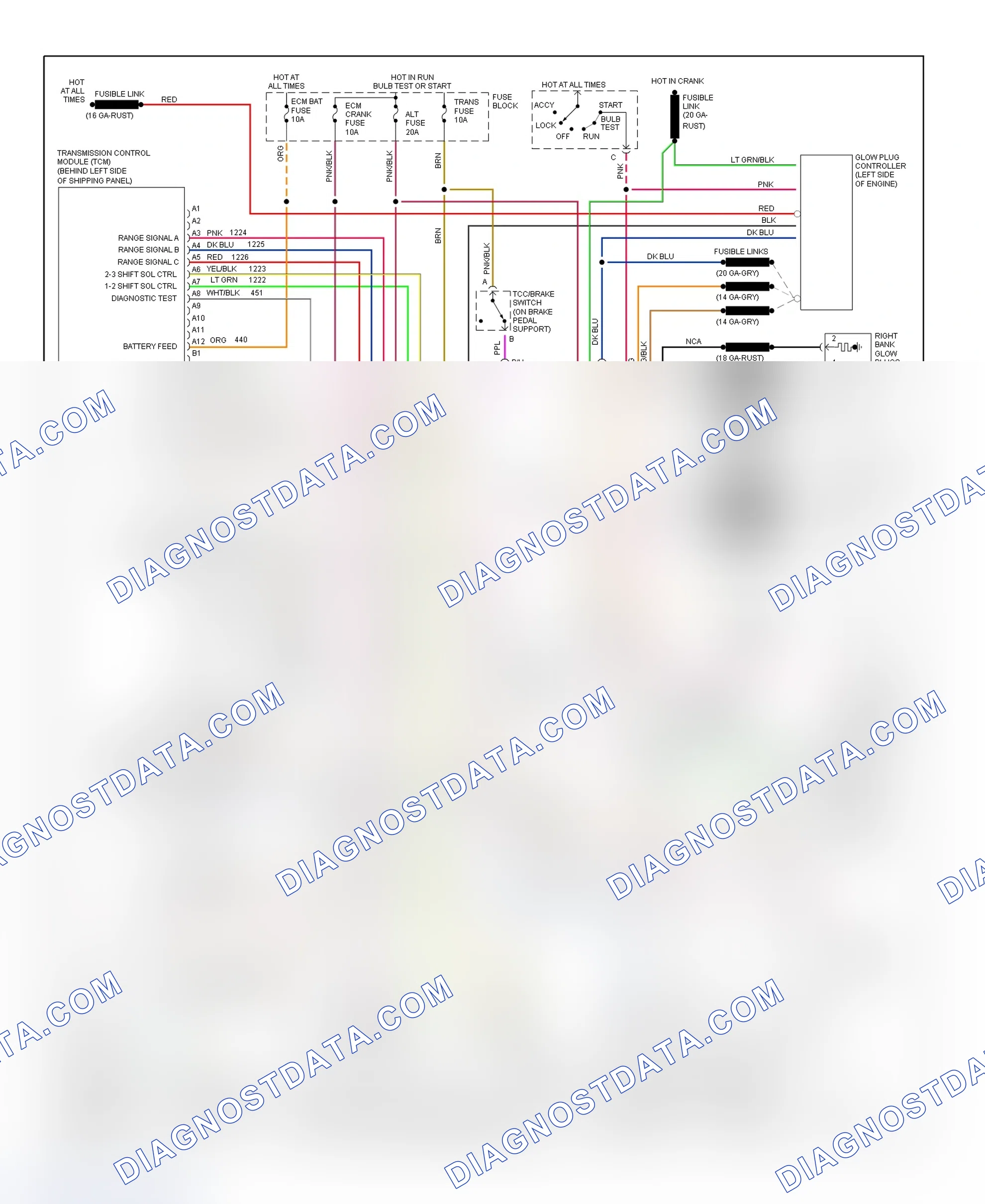 Scheme 237: Wiring Diagram ("P" Series - 6.5L VIN Y A/T)
