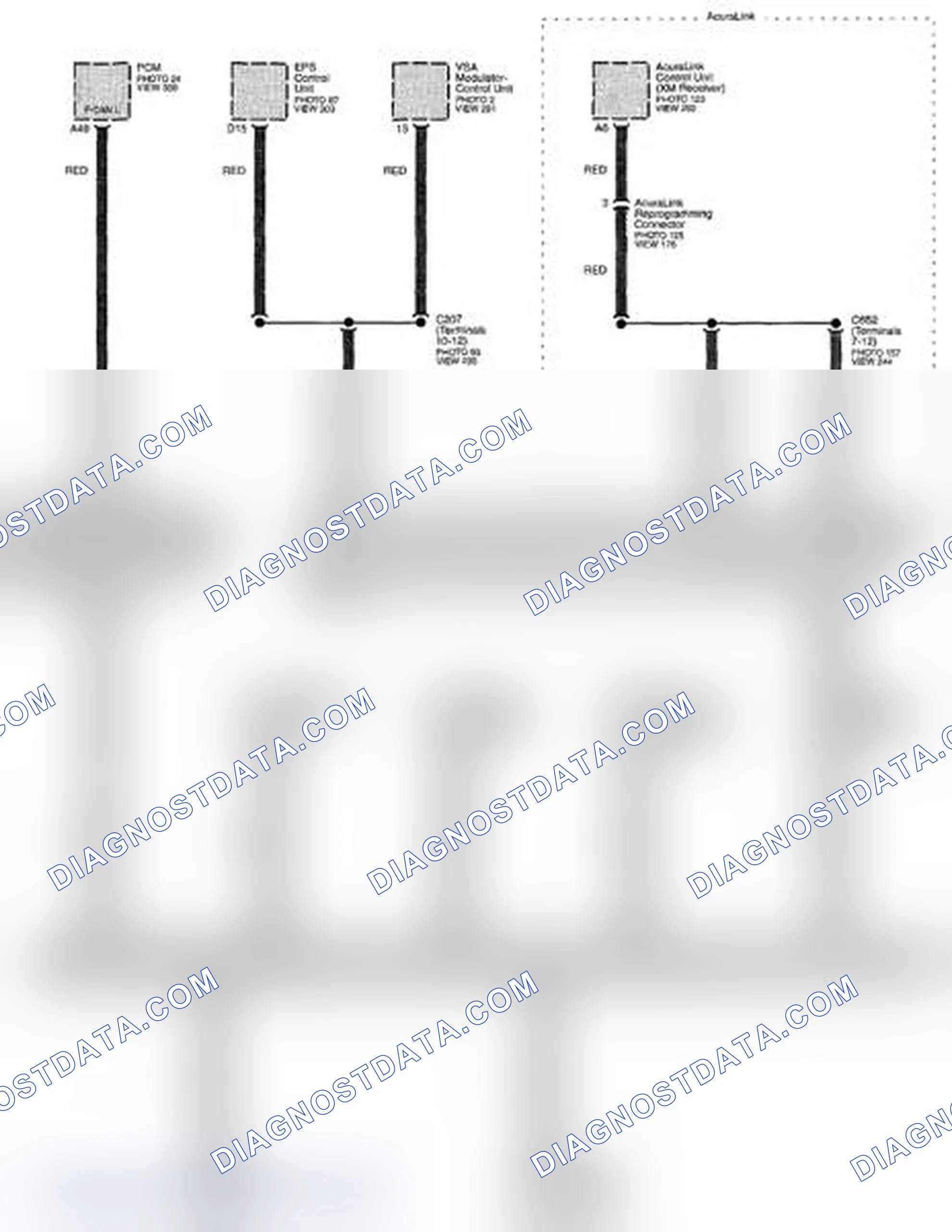 Scheme 195: Multiplex Integrated Control System Circuit Diagram - F-CAN Communication Line (Low) (Page 50-5)