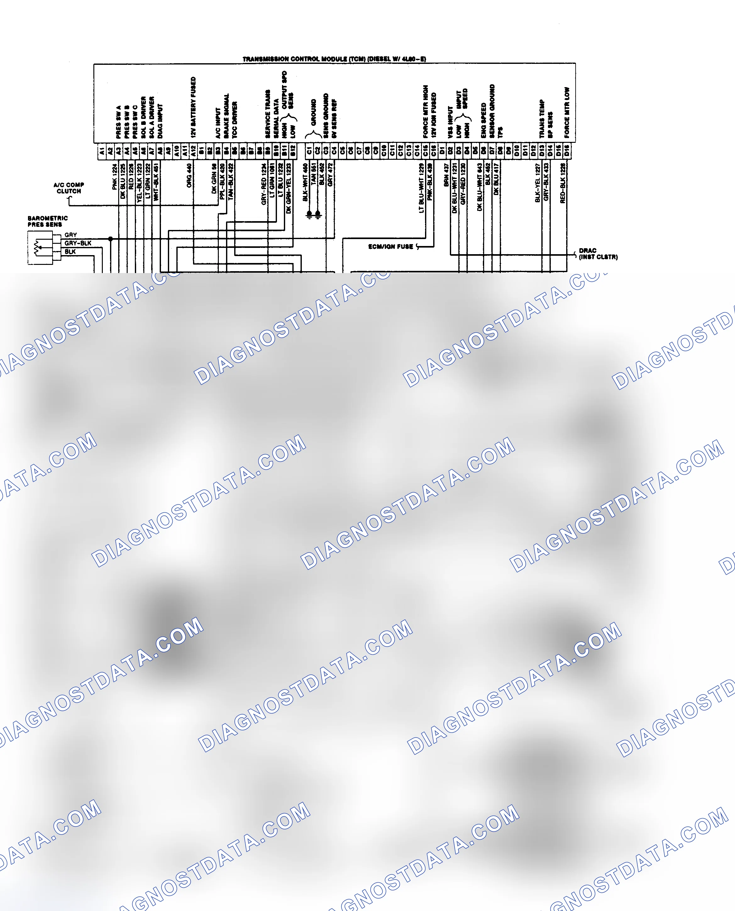Scheme 7: Wiring Diagram ("C/K" Series 6.2L Diesel w/ 4L80-E Trans.)