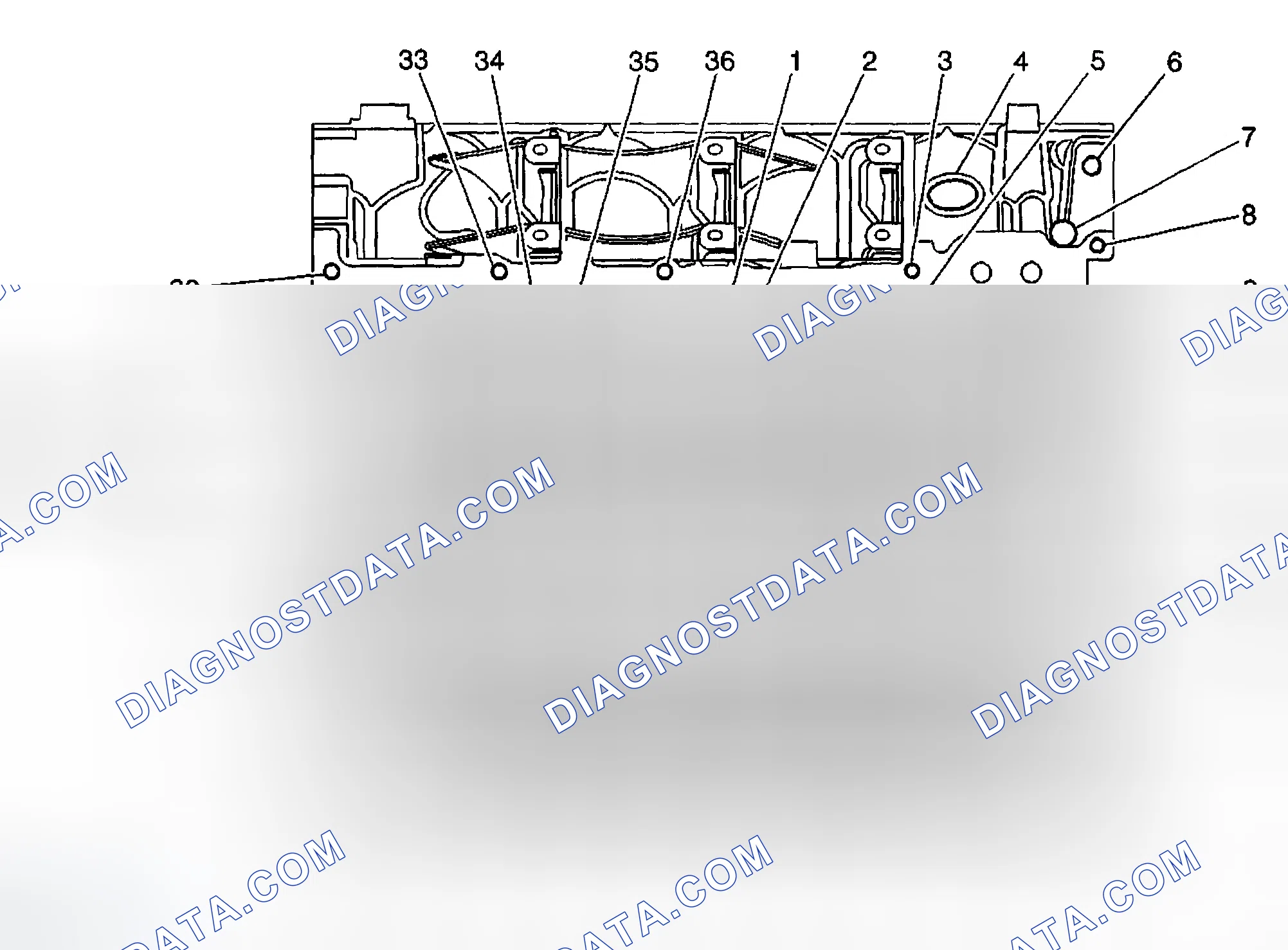 Scheme 743: Engine Block-Bottom View