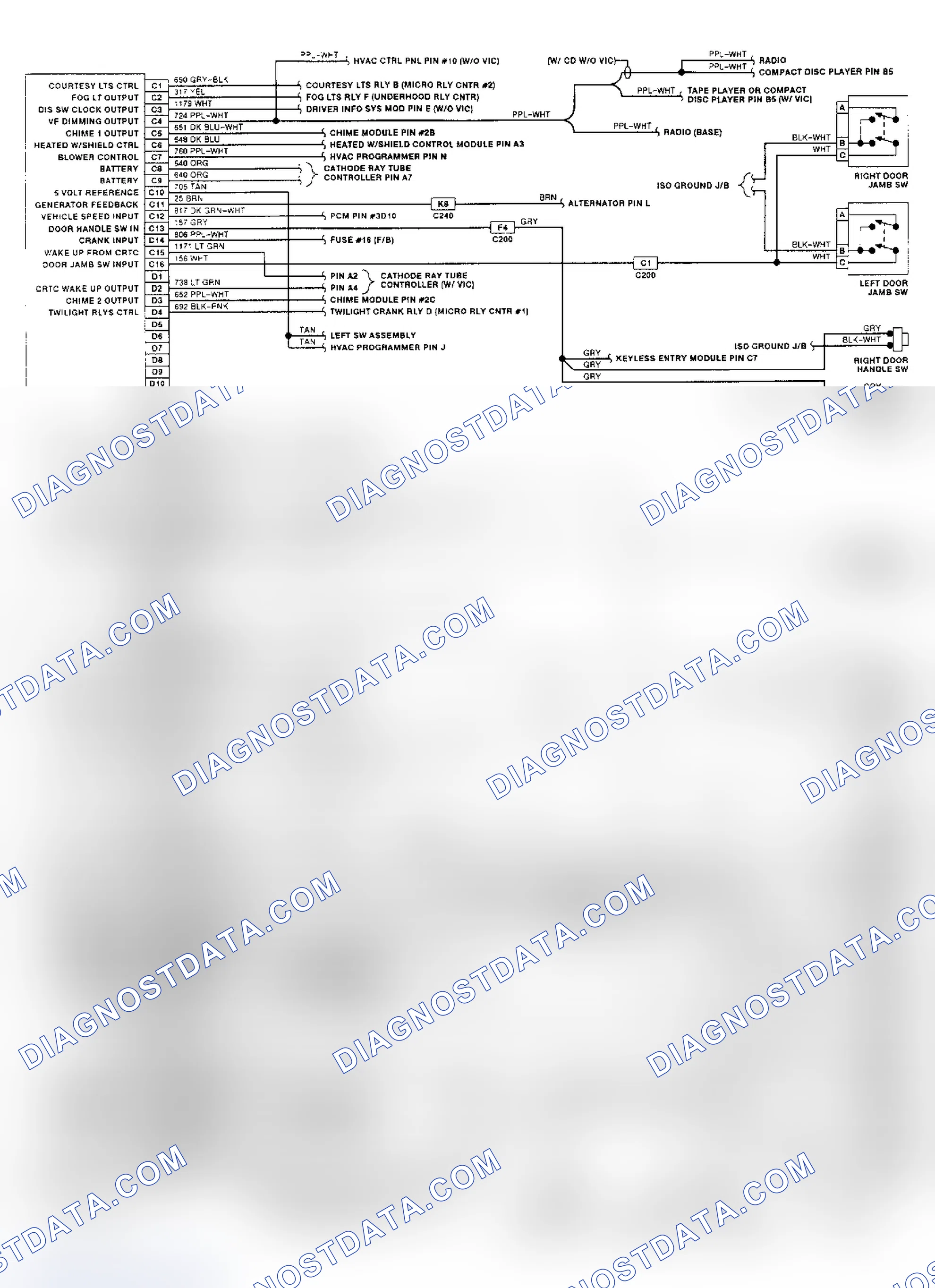 Scheme 38: 3.8L (VIN L) BCM Wiring Diagram (Toronado & Trofeo)
