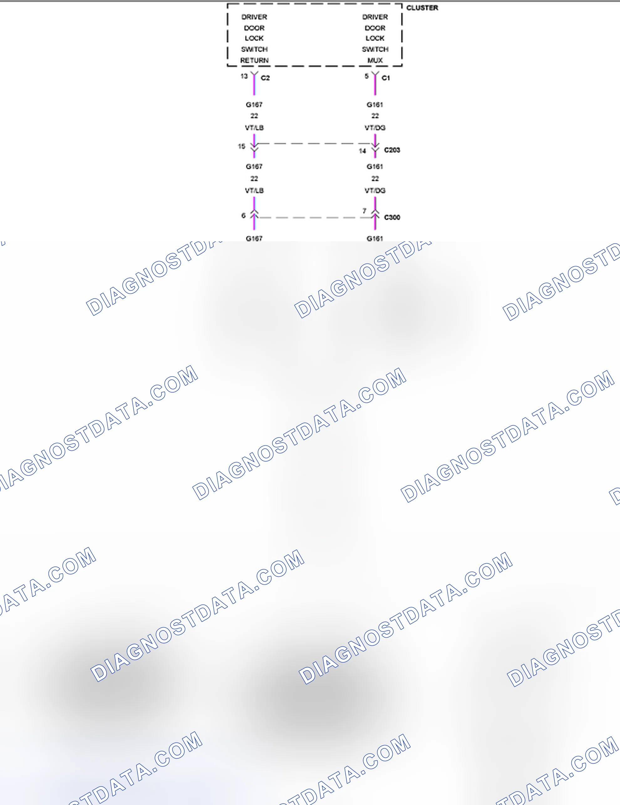 Scheme 147: B1801-DRIVER DOOR LOCK/UNLOCK SWITCH CIRCUIT LOW