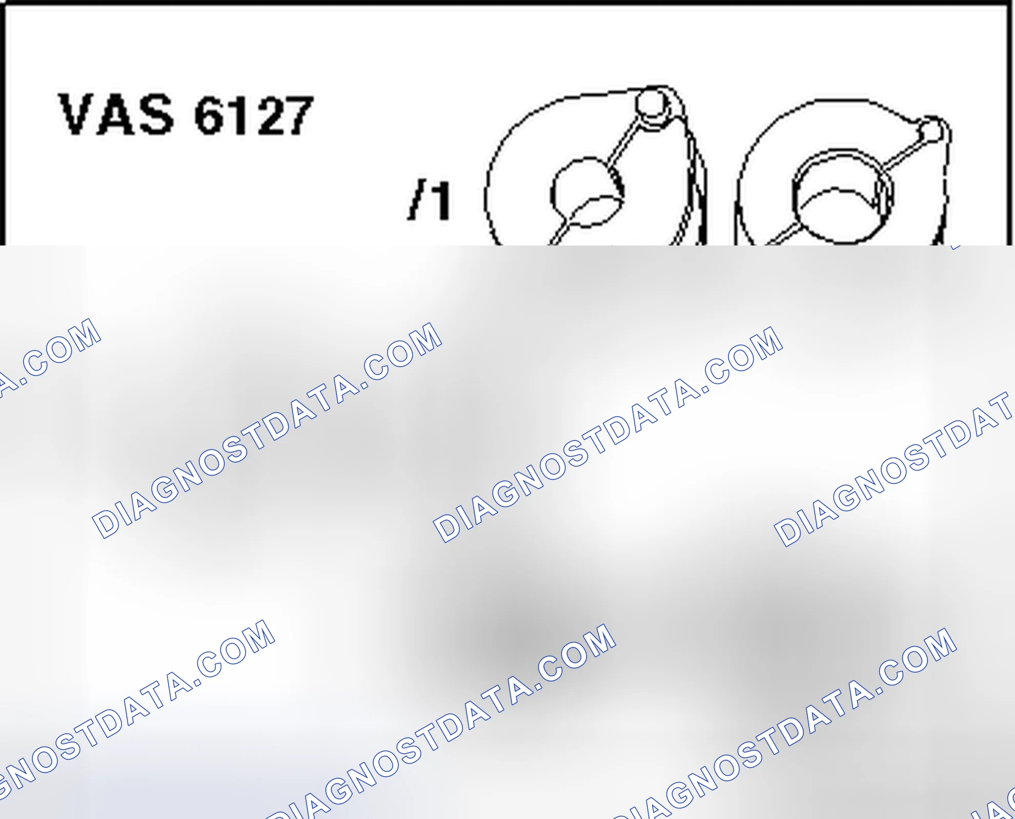 Scheme 225: Release tools -VAS 6127- case consists of Release tools: -VAS 6127/1-, -VAS 6127/2- and -VAS 6127/3-