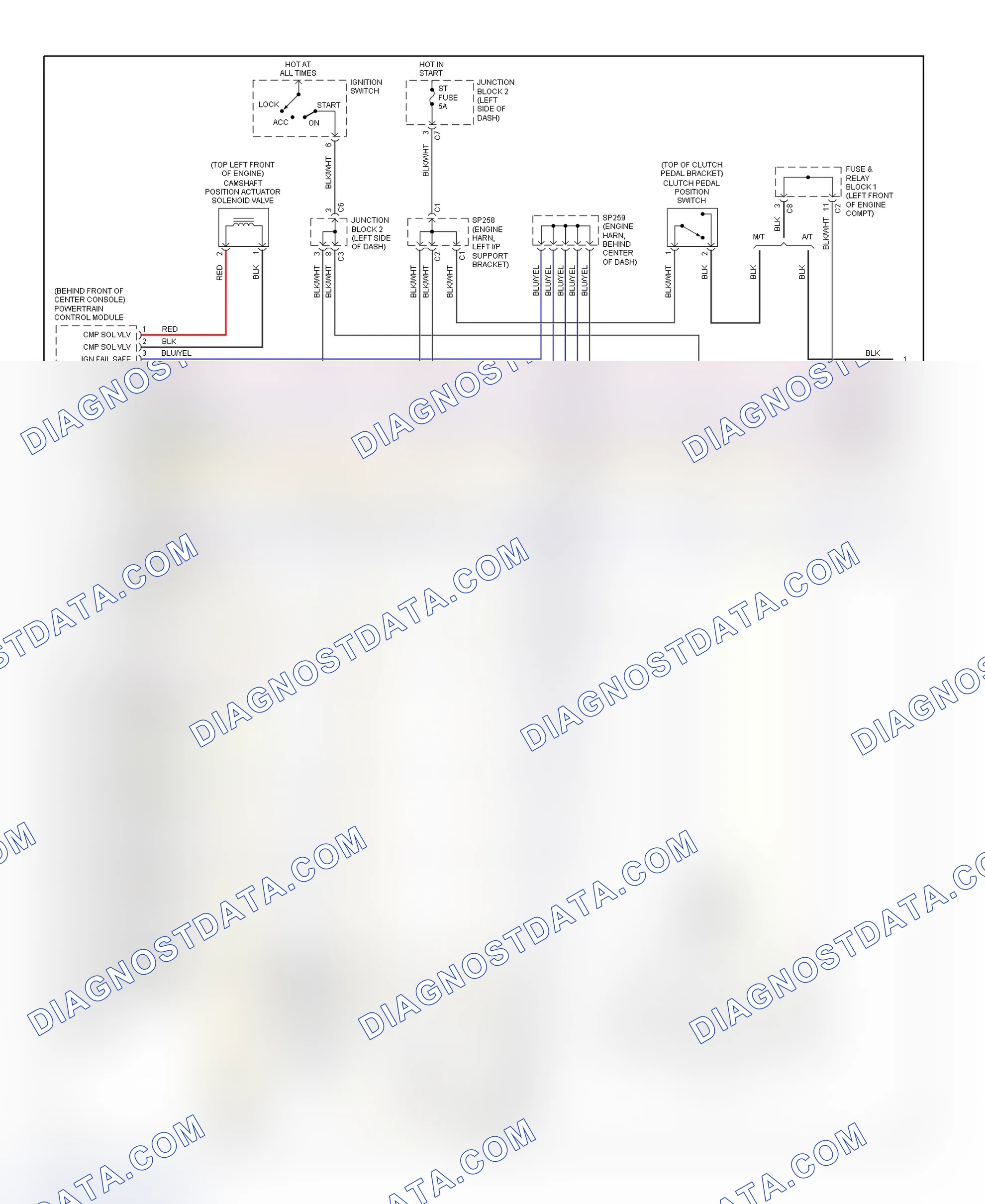 Scheme 193: PCM Wiring Diagram (Prizm - 1.8L Without 4-Speed A/T - 1 Of 3)