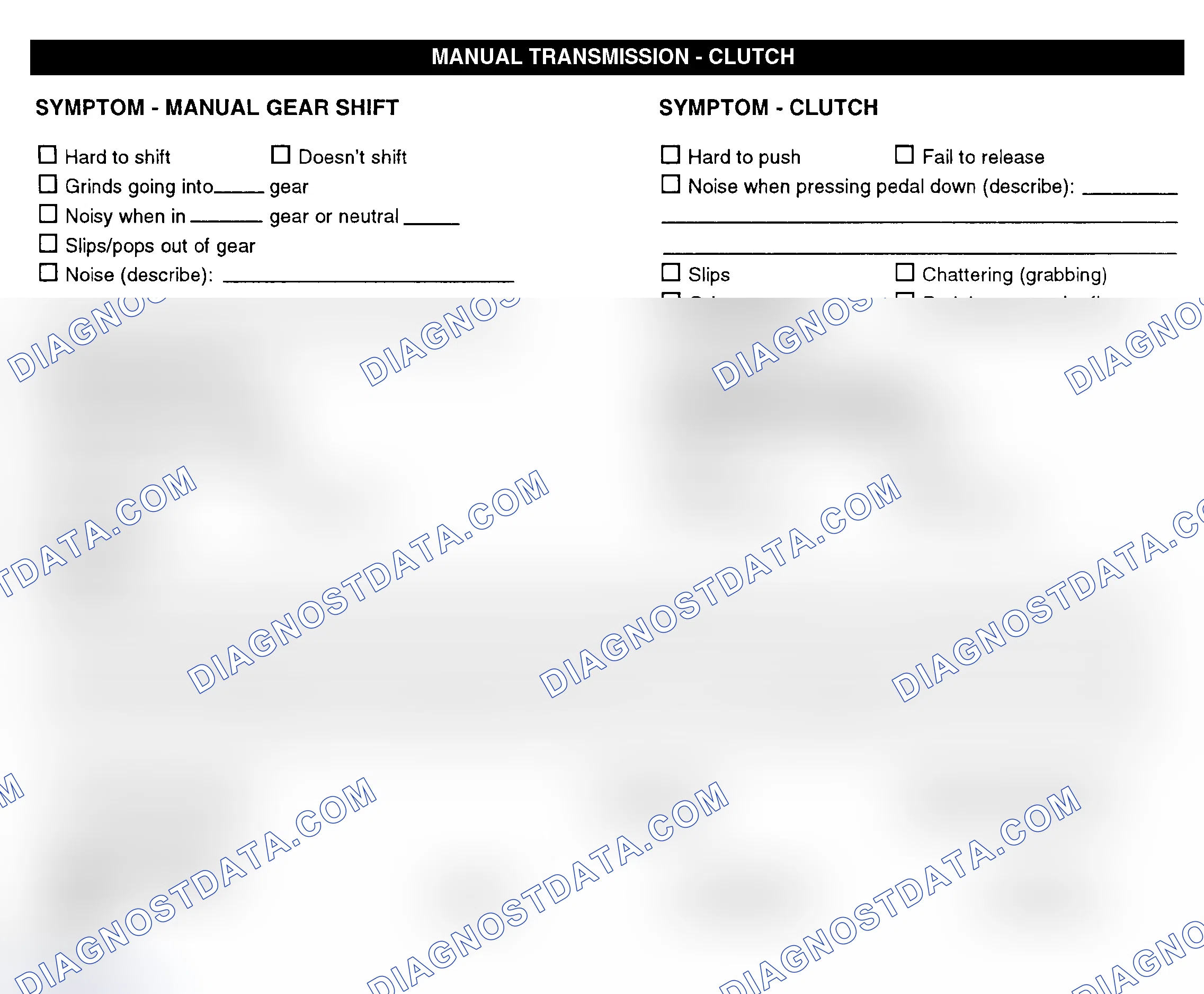 Scheme 10: Manual Transmission & Clutch