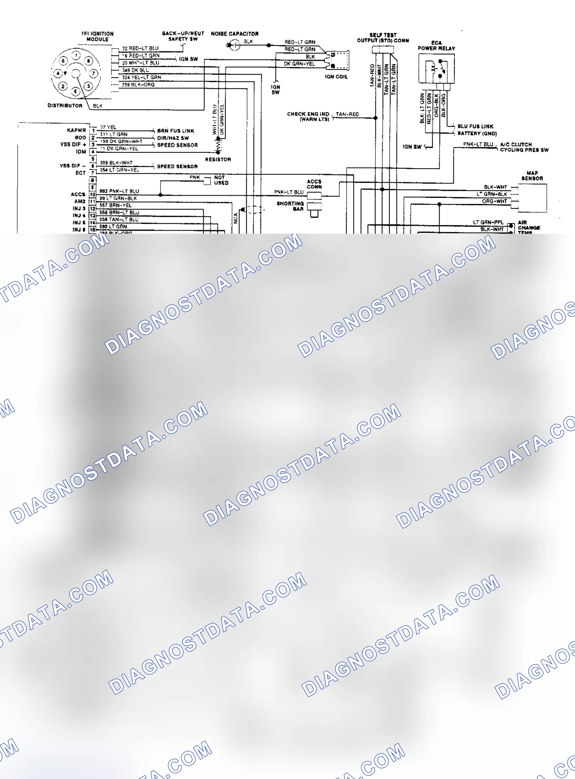 Scheme 235: SEFI EEC-IV Wiring Diagram (Town Car)