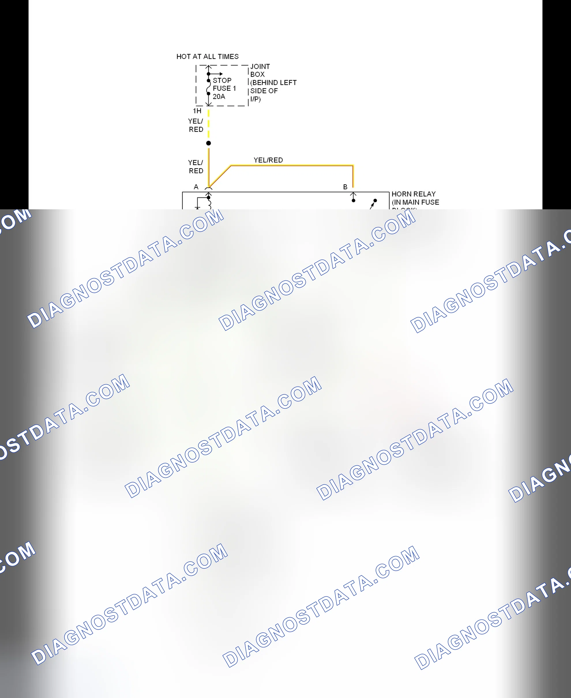 Scheme 1: Horn Wiring Diagram (MX-6)
