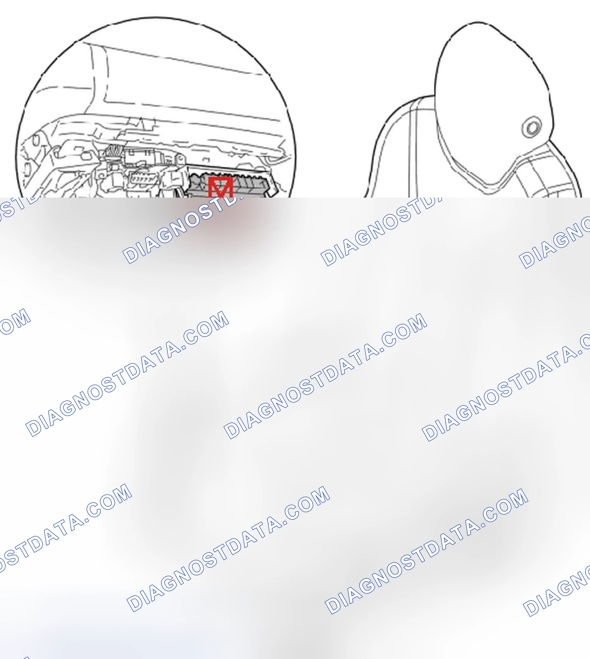 Scheme 26: Removing control unit for memory seat adjustment