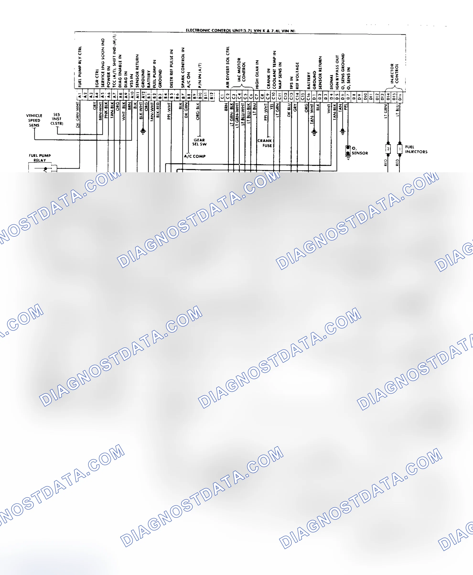 Scheme 70: "R/V" Series (5.7L & 7.4L) Wiring Diagram