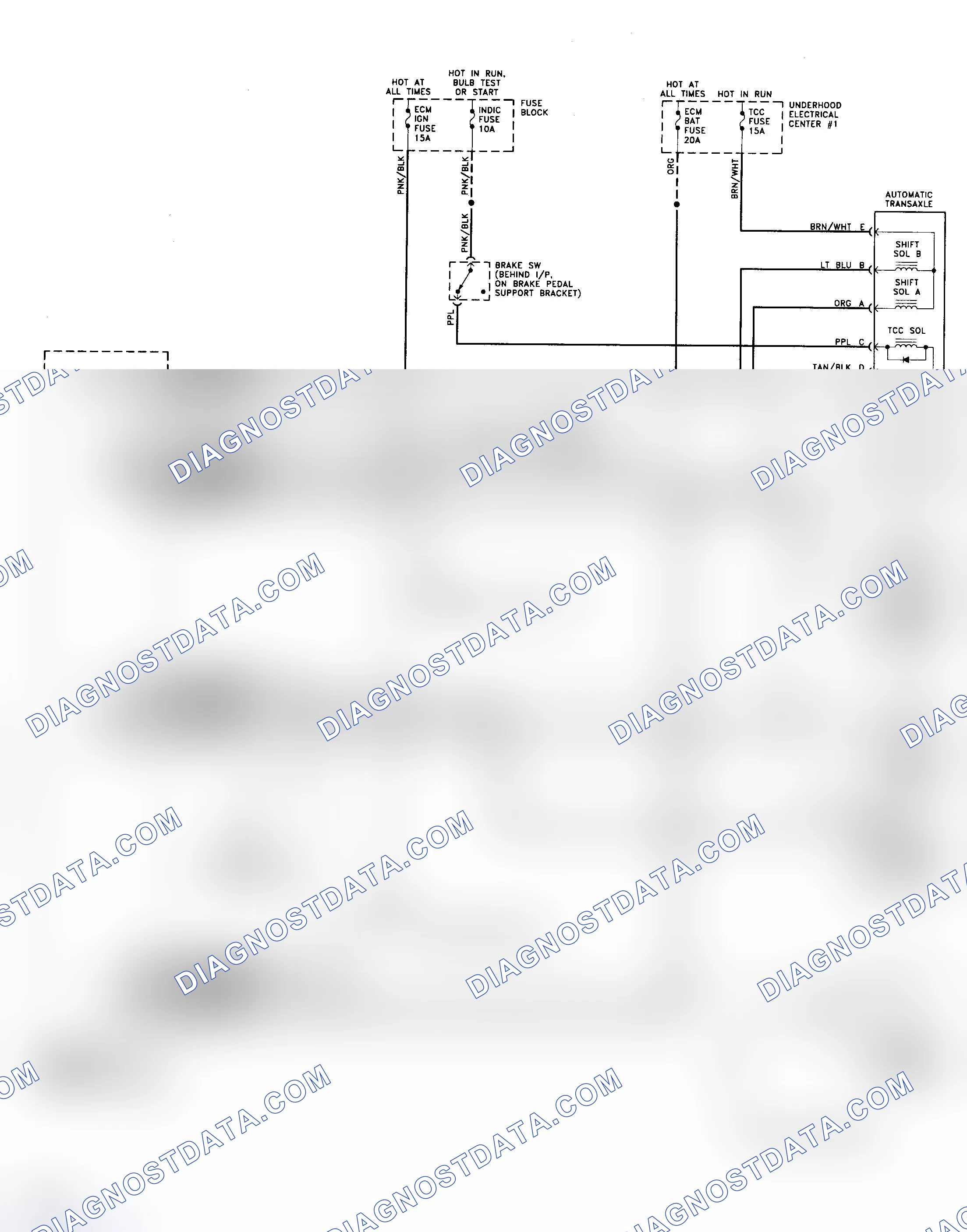 Scheme 198: 4T60-E Wiring Diagram (Lumina - VIN T)