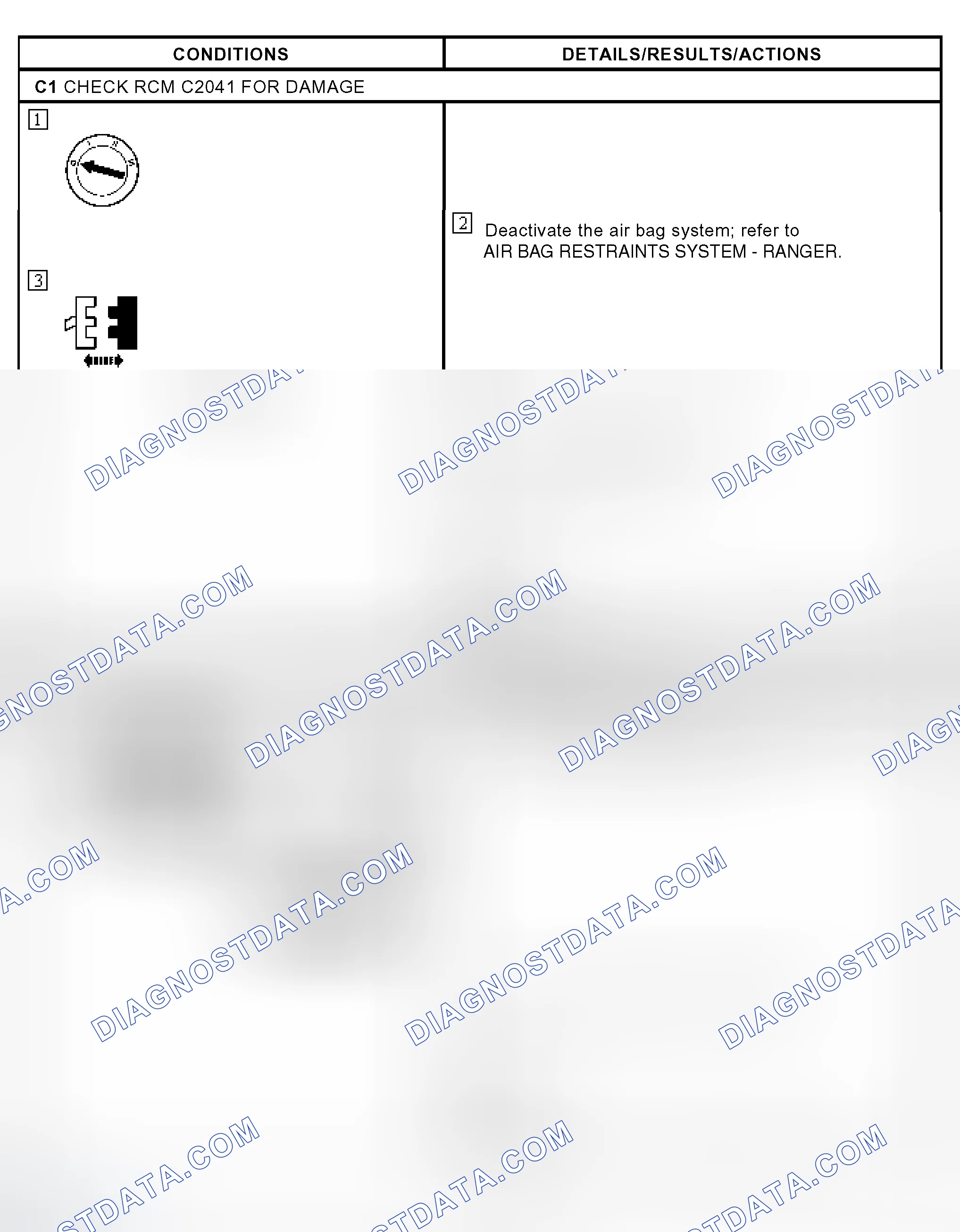 Scheme 8: Pinpoint Test C: The Restraint Control Module (RCM) Does Not Respond To The Diagnostic Tool