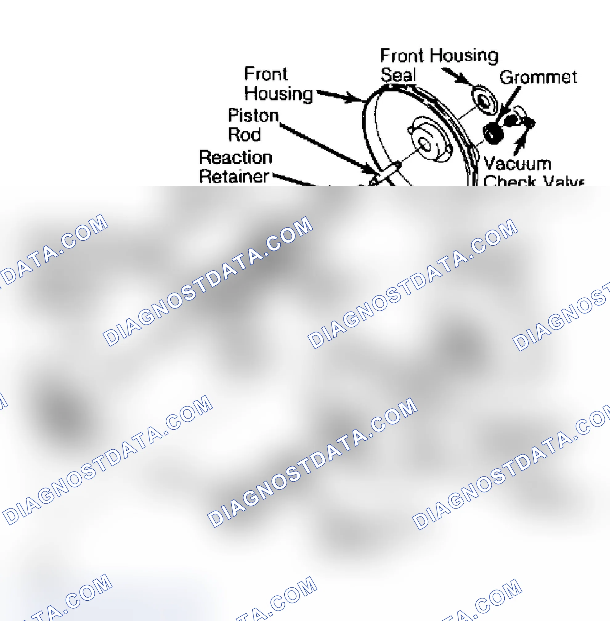 Scheme 13: Exploded View of Typical Delco-Moraine Single Diaphragm Power Brake Unit Do not disassemble power push rod assembly.