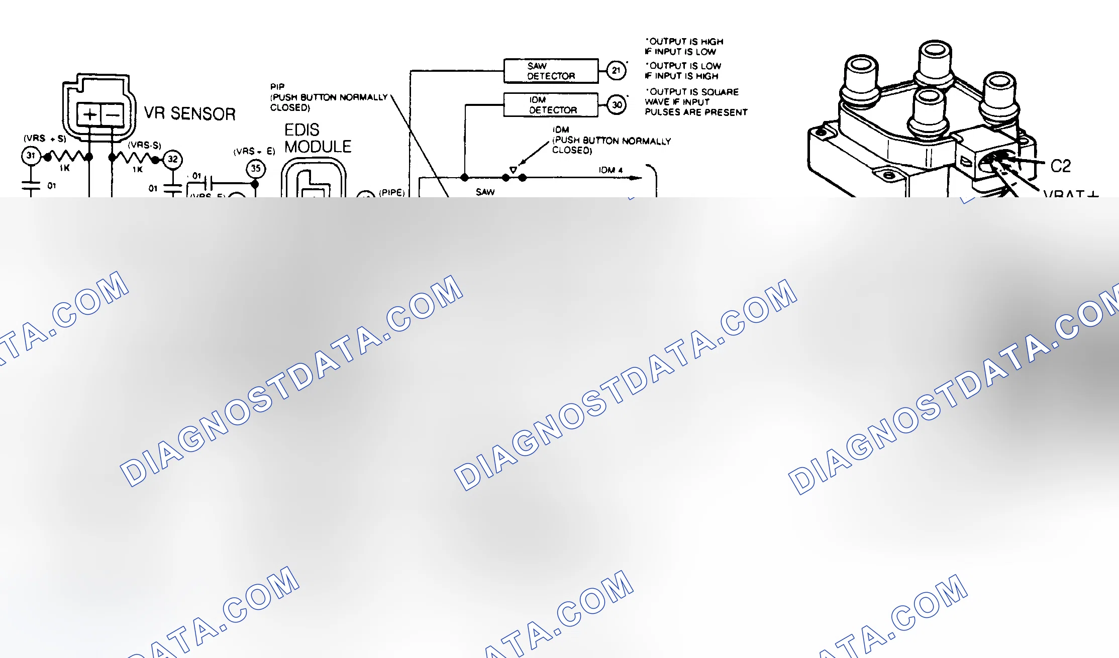 Scheme 170: EDIS Wiring Diagram (Escort & Tracer - 1.9L)