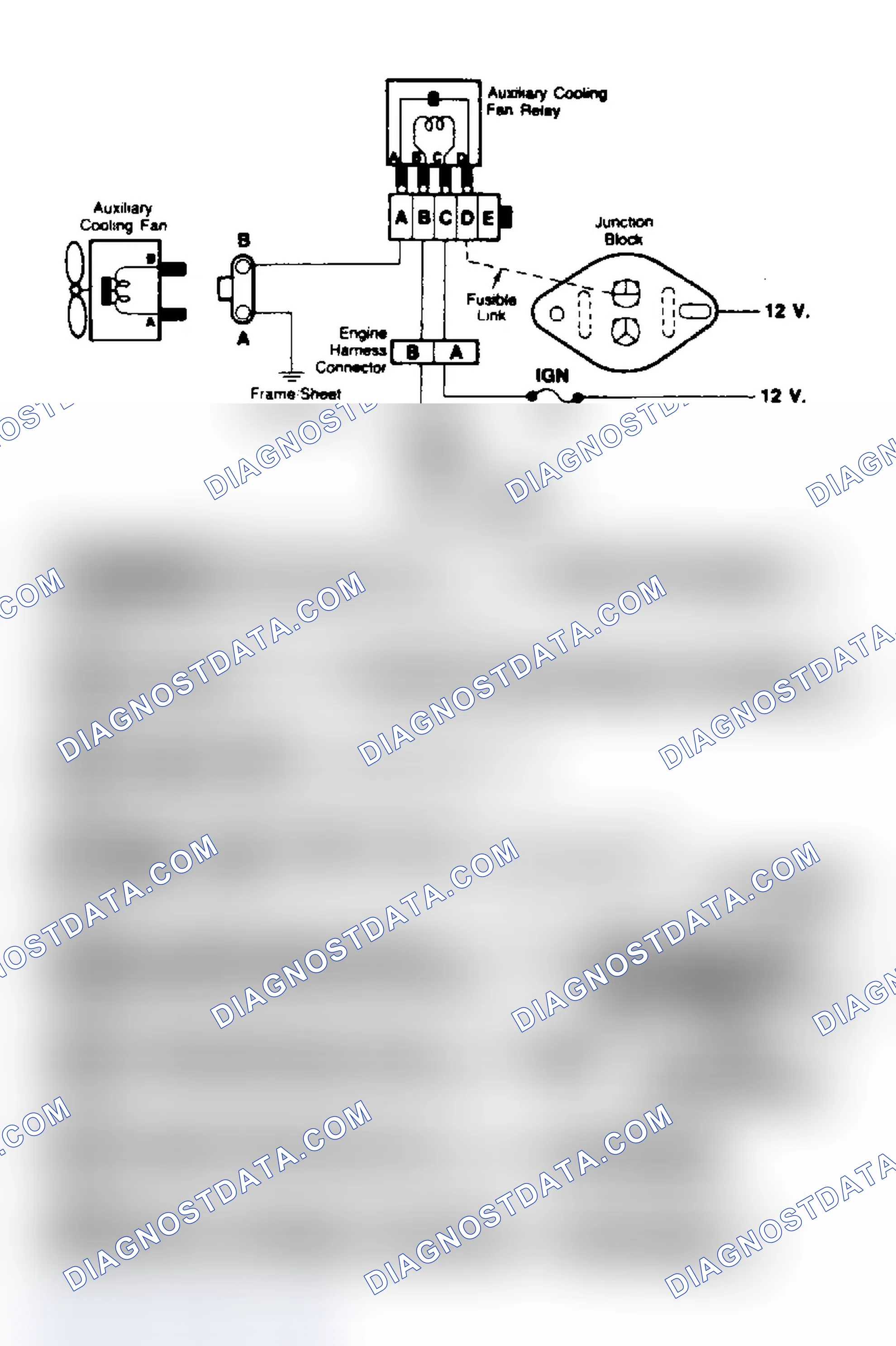 Scheme 1: "G", "R" & "V" Series (7.4L) Cooling Fan Circuit Diagram & System Diagnosis