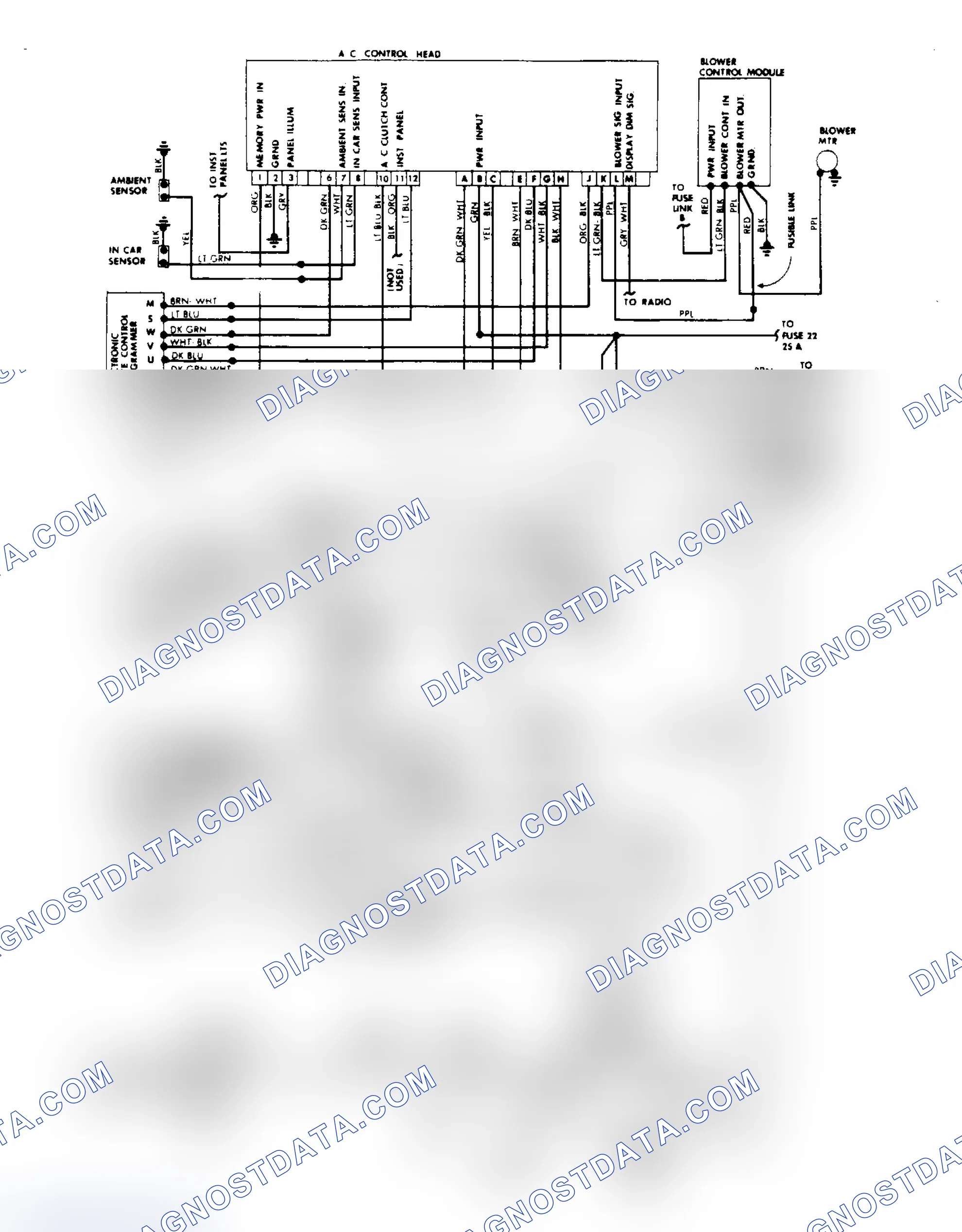 Scheme 14: Electra Electronic Touch Climate Control Wiring Diagram
