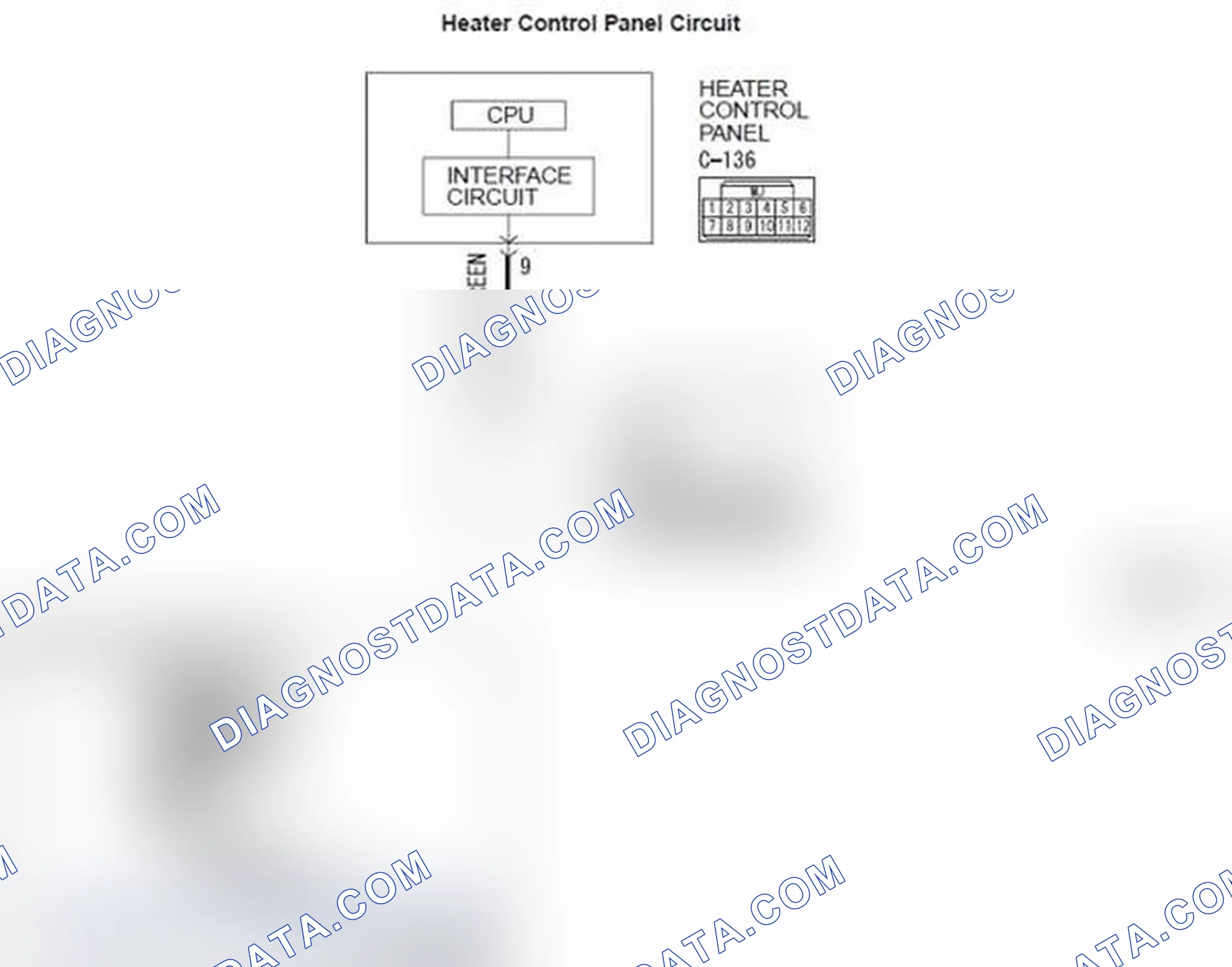 Scheme 8: DTC B1003: Mode Dial SW Error < Vehicles without A/C >
