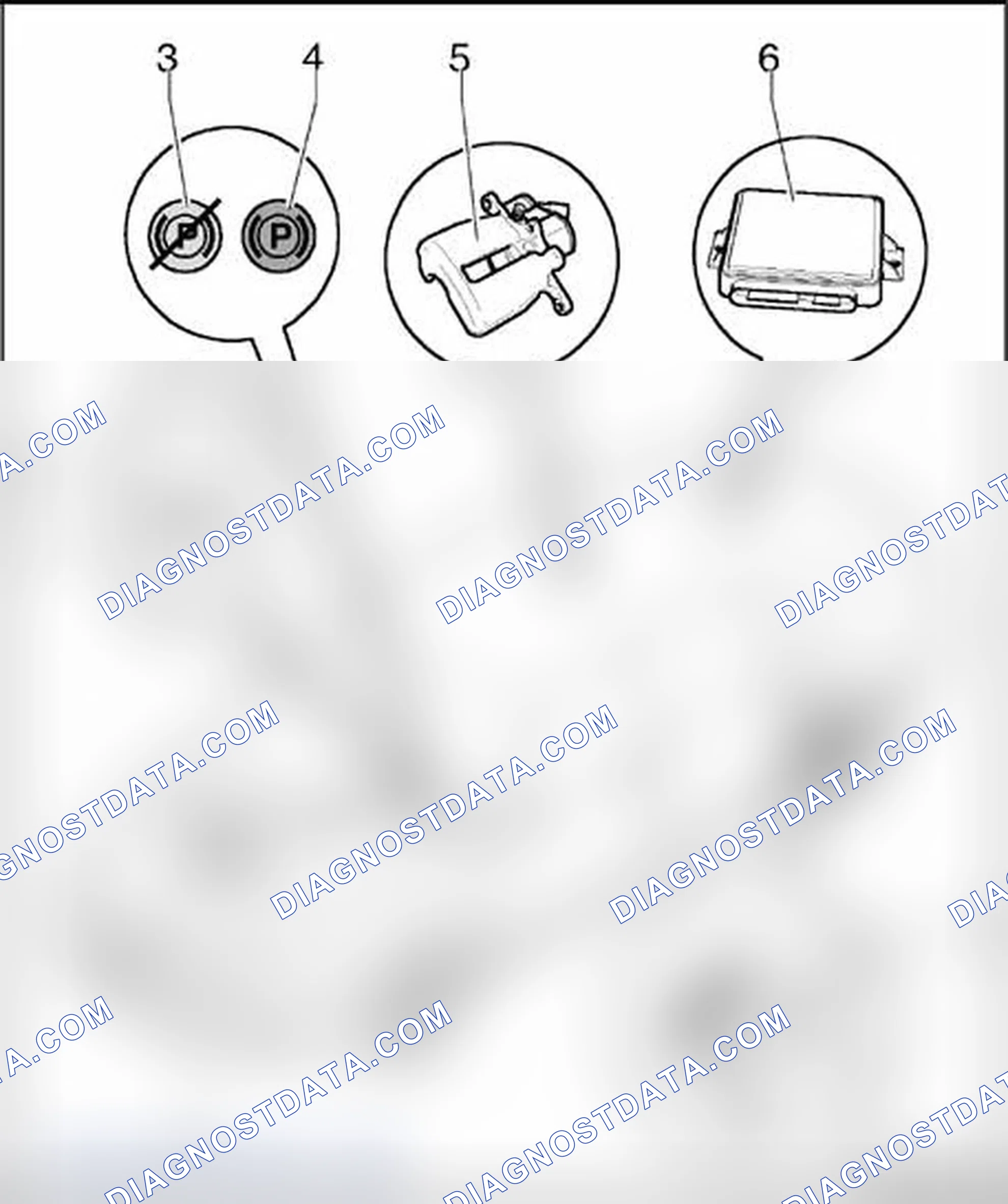Scheme 90: Electromechanical parking brake (EPB), component overview