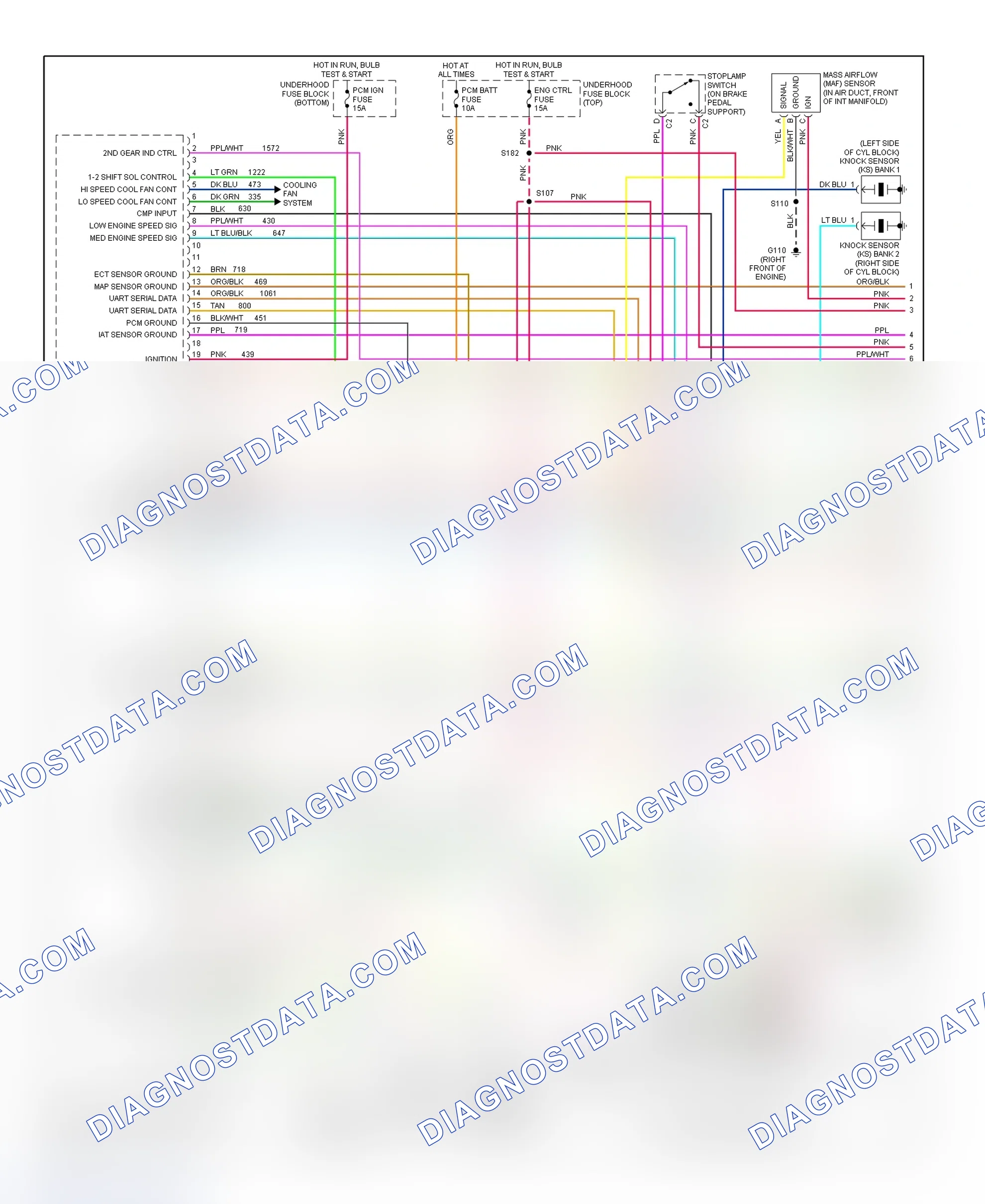 Scheme 94: PCM Wiring Diagram (Camaro & Firebird - 3.8L - 1 Of 4)