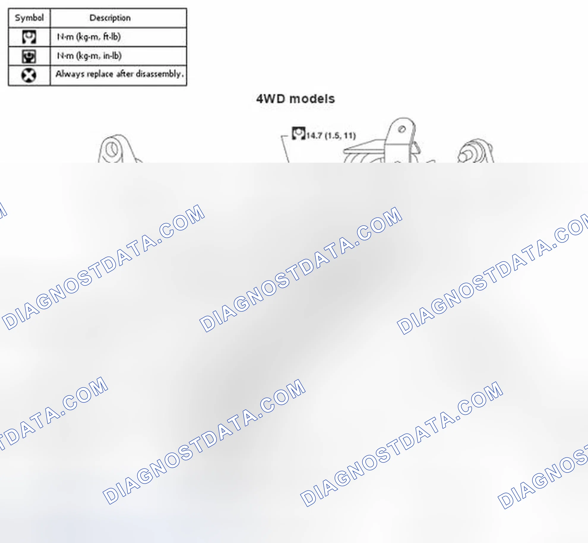 Fig. 210: Identifying Air Breather Hose With Torque Specification (4WD Models)