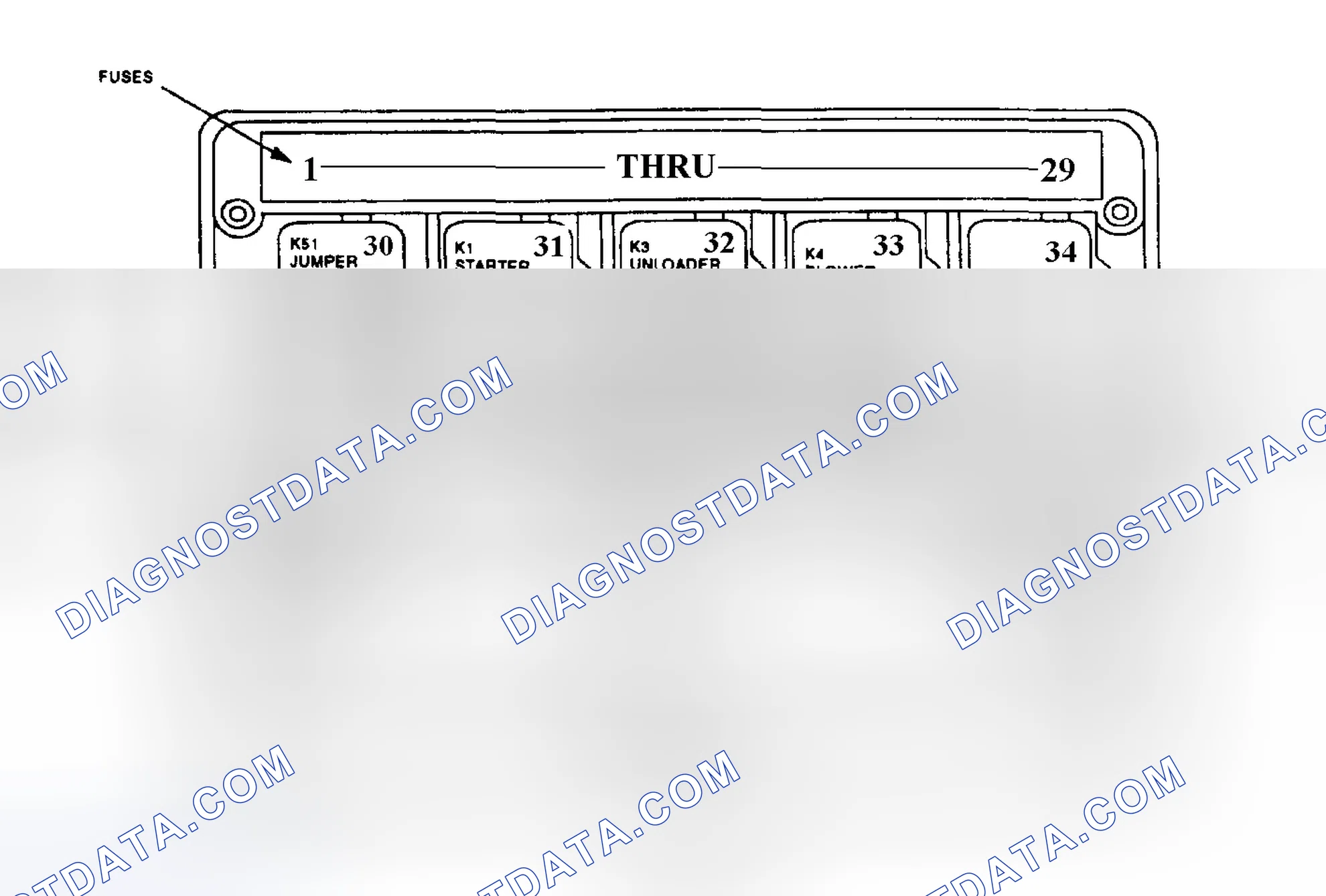 Scheme 6: FRONT FUSE & RELAY PANEL IDENTIFICATION (1994)