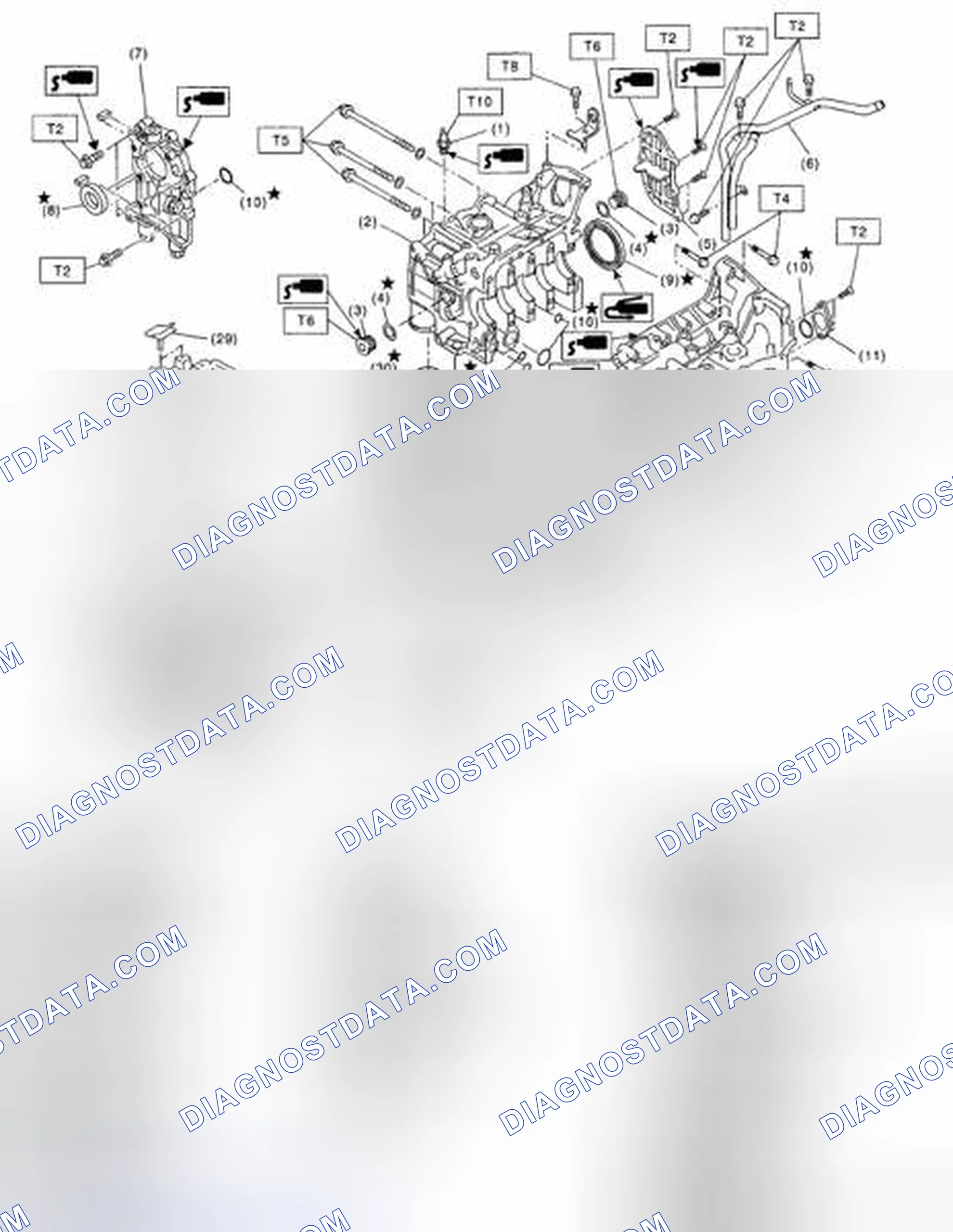 Scheme 278: Exploded View Of Cylinder Block Components With Torque Specification