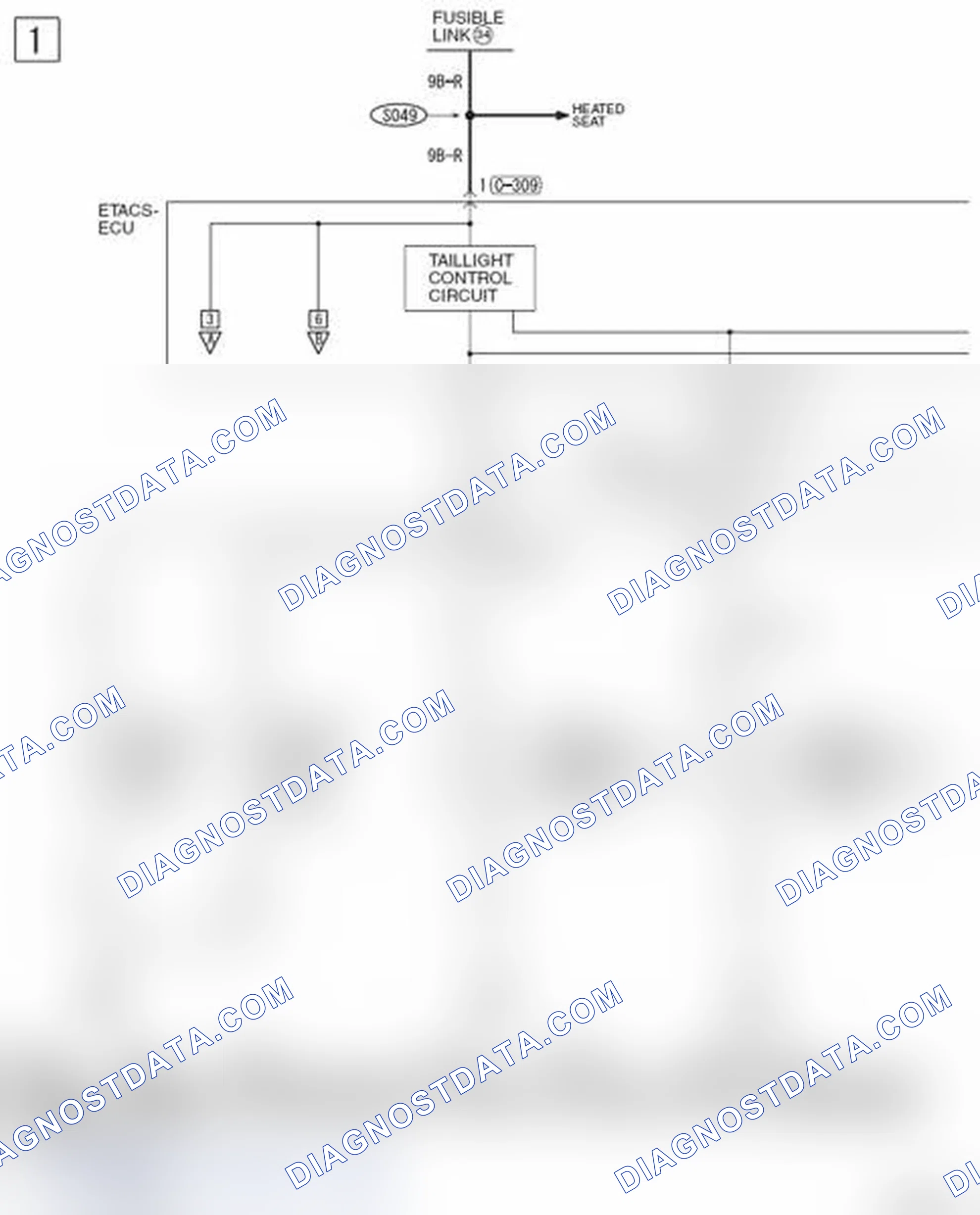 Scheme 234: TAILLIGHT, POSITION LIGHT, LICENSE PLATE LIGHT AND LIGHTING MONITOR TONE ALARM