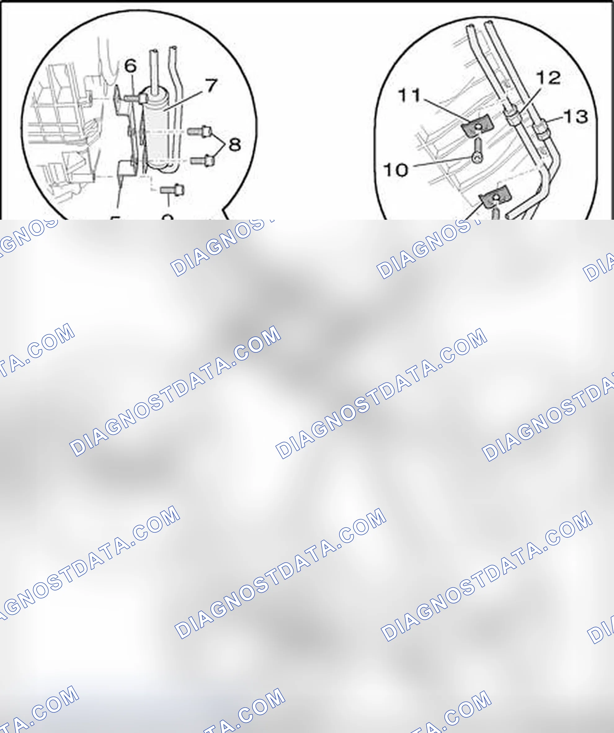 Scheme 1045: ATF lines, ATF cooler and auxiliary ATF filter (vehicles with 2.0 L TFSI engine)