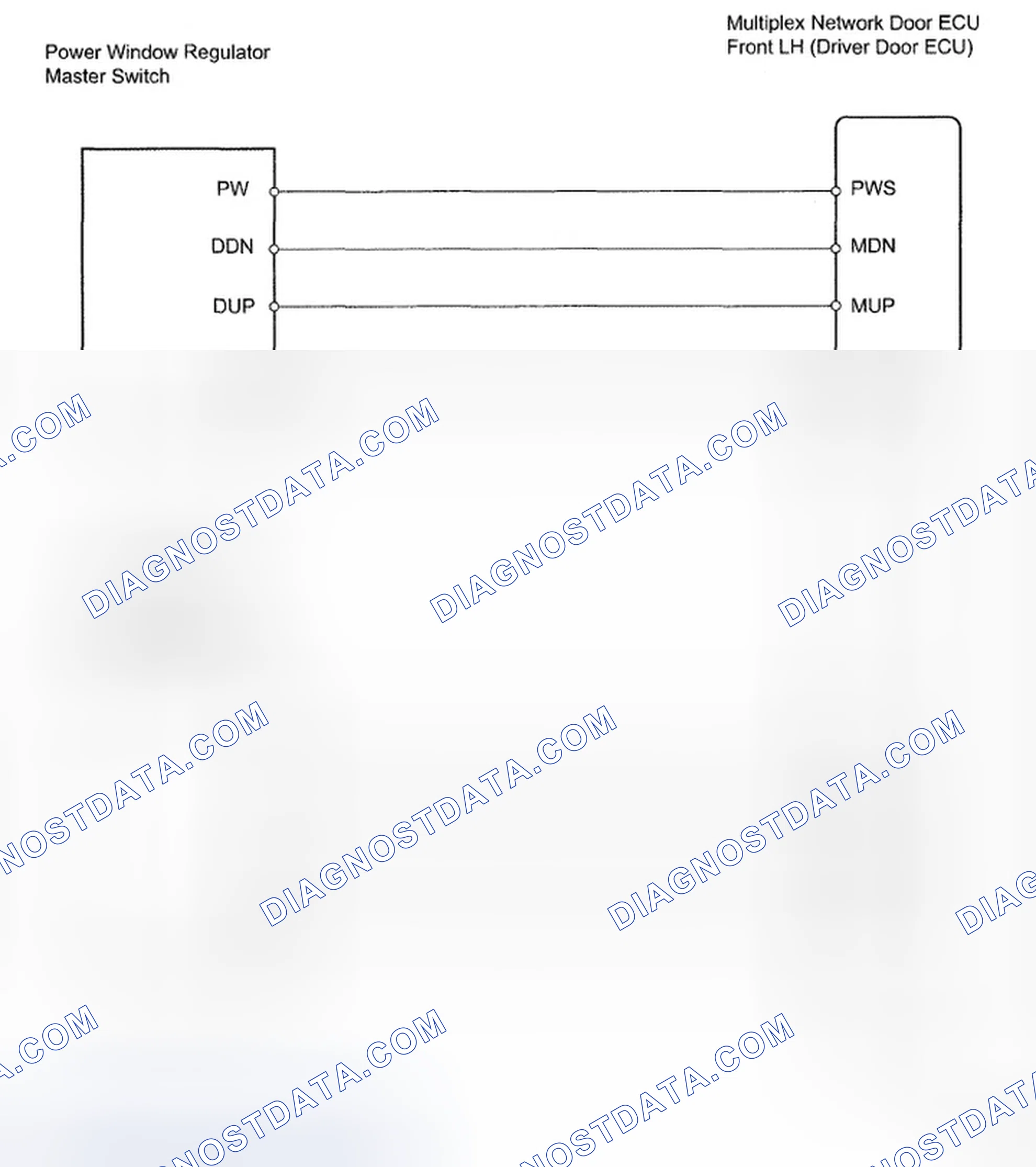 Scheme 16: Driver Side Power Window Does Not Operate With Power Window Master Switch - Wiring Diagram