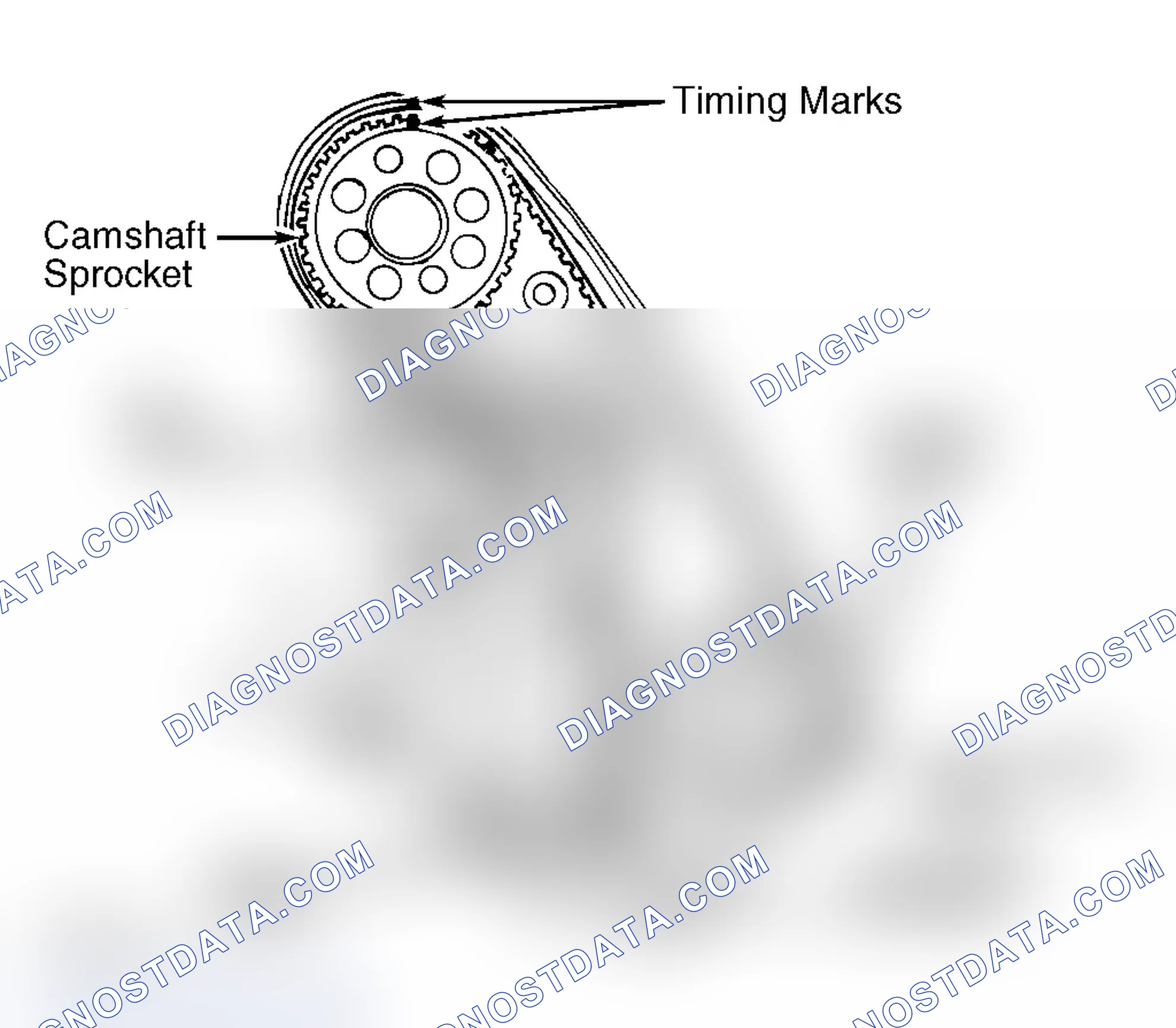 Scheme 20: ALIGNING CAMSHAFT TIMING MARKS - 2.3L NON-TURBO