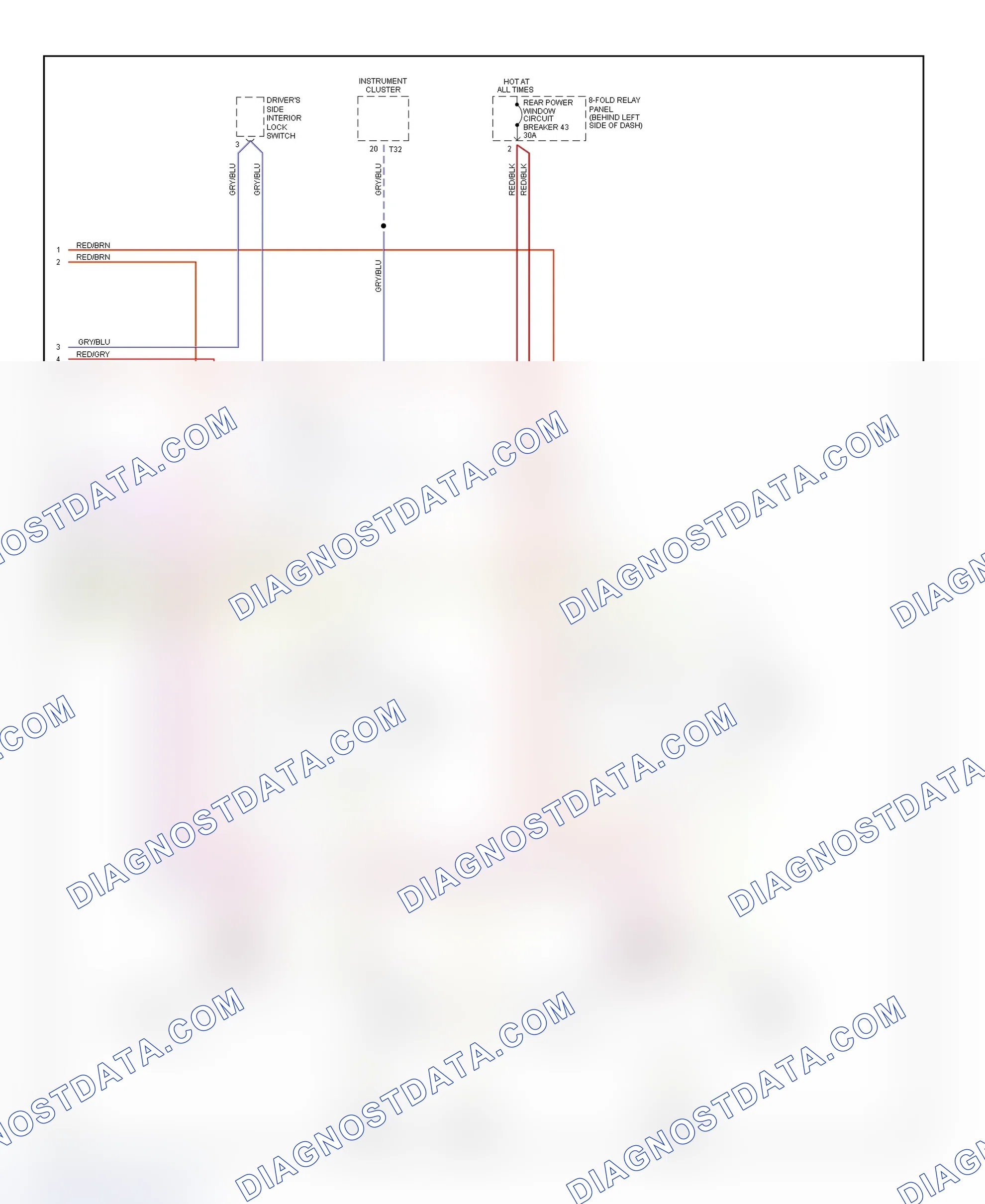 Scheme 11: Power Window System Wiring Diagram (A6 - 2 Of 2)
