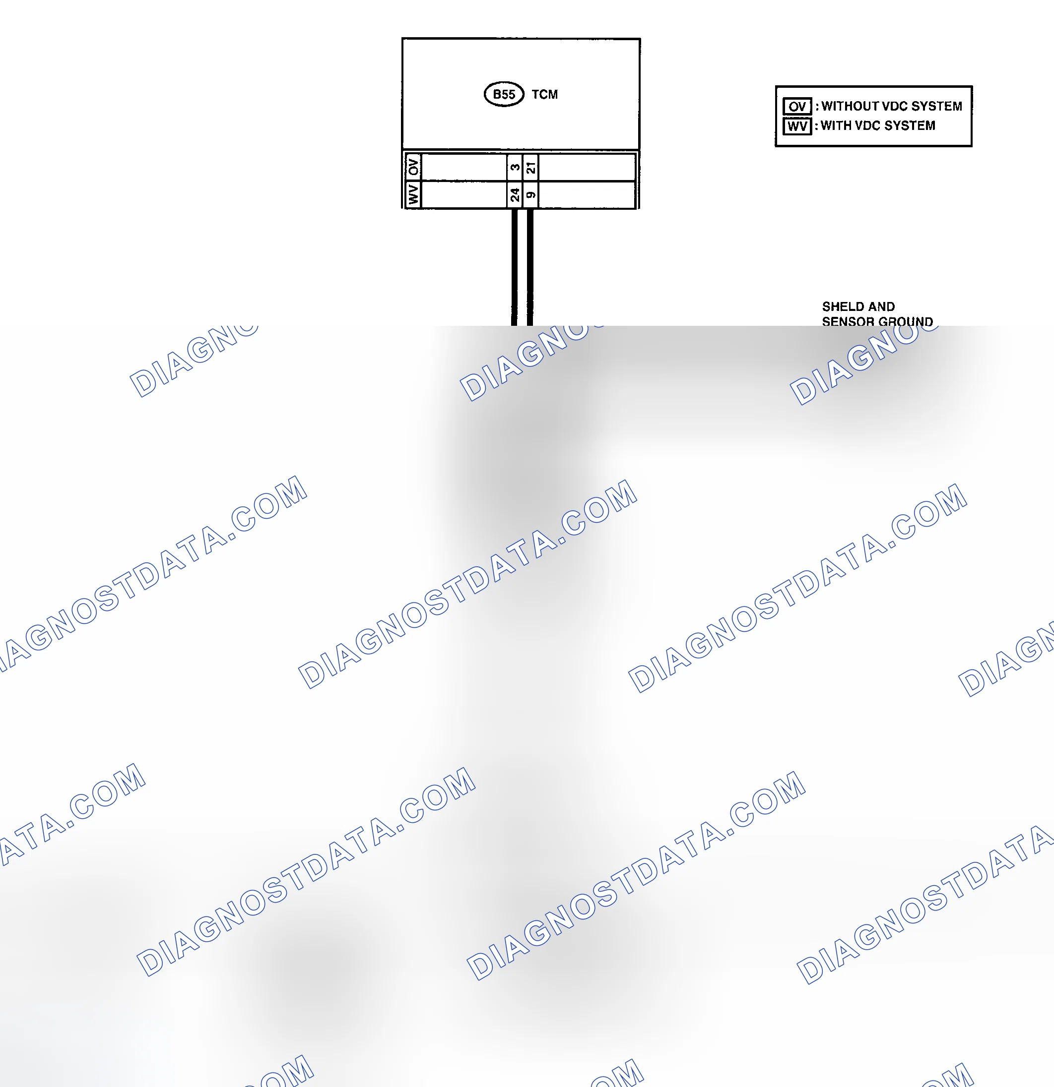 Scheme 812: Trouble Code 93 - Rear Vehicle Speed Sensor Wiring Diagram