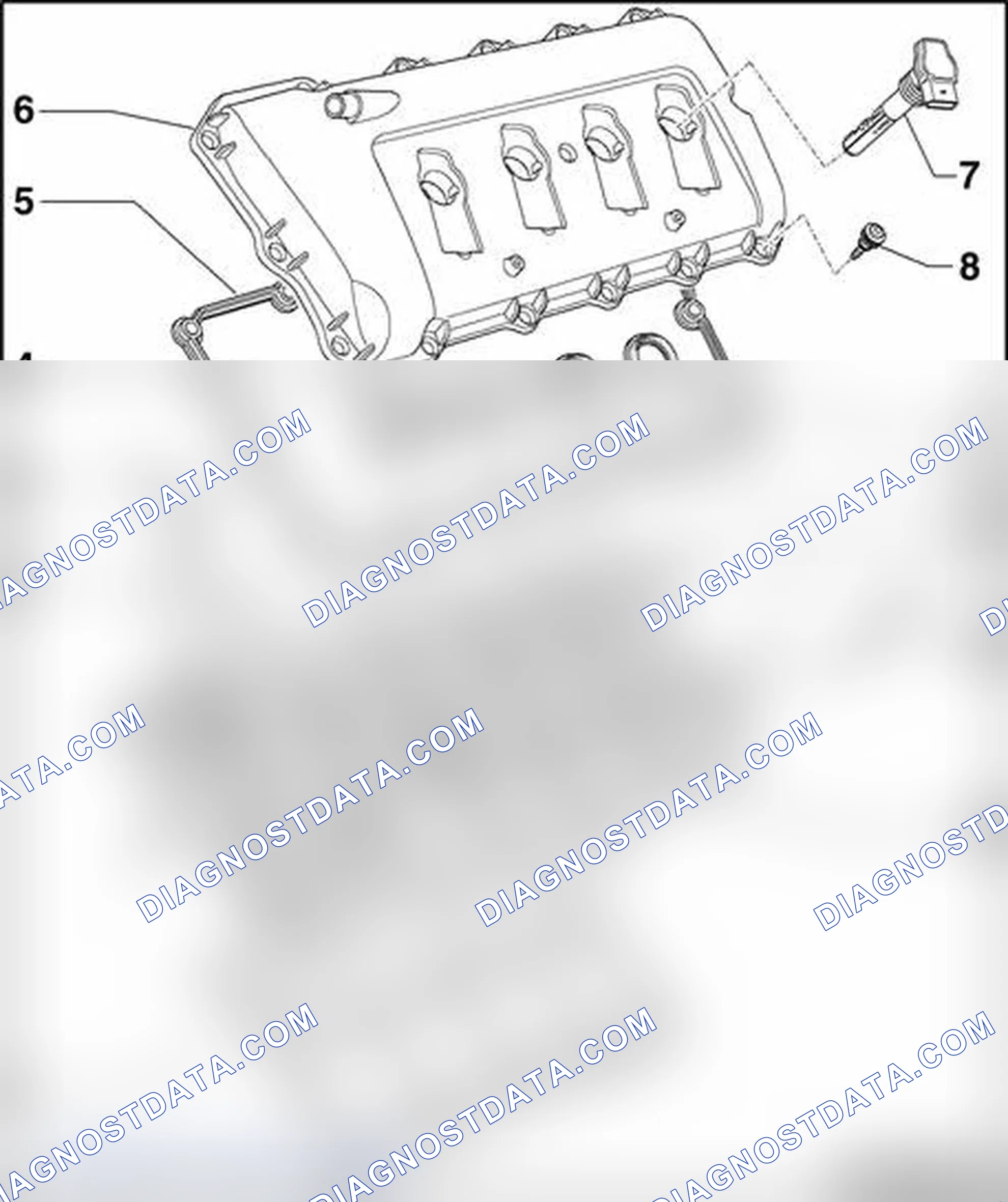 Scheme 375: Cylinder head, component overview