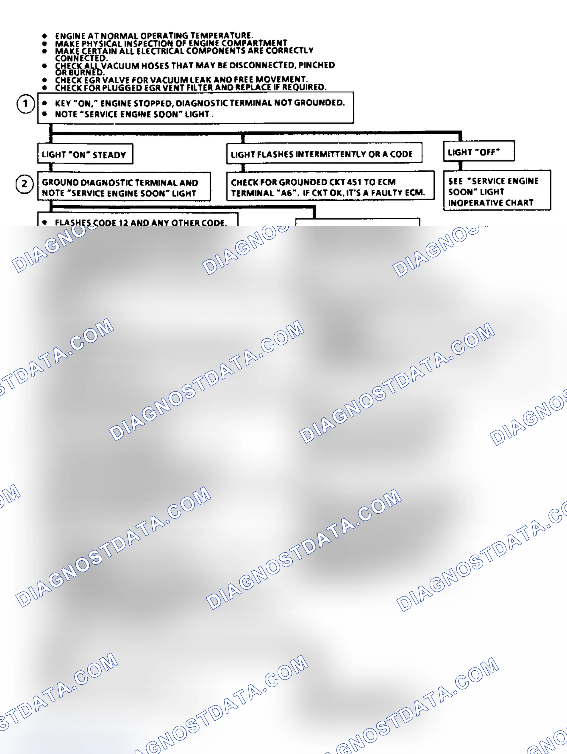 Scheme 30: Diagnostic Circuit Check Flow Chart