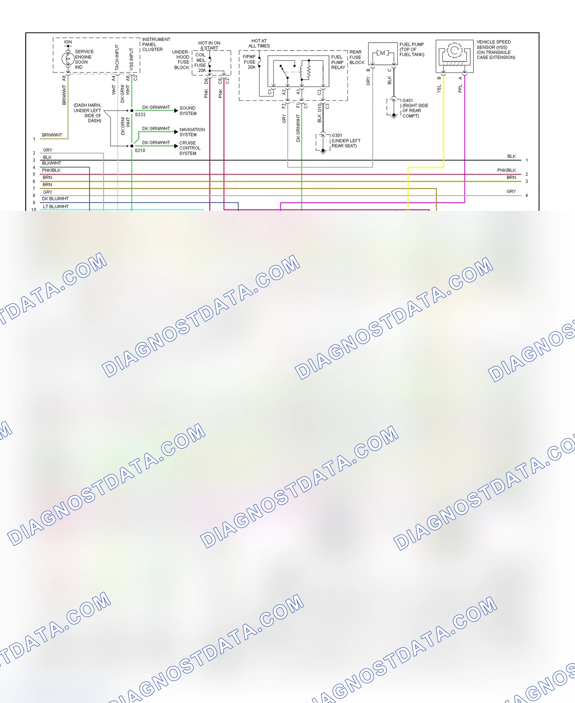 Scheme 212: PCM Wiring Diagram (Seville - 4.6L - 3 Of 5)