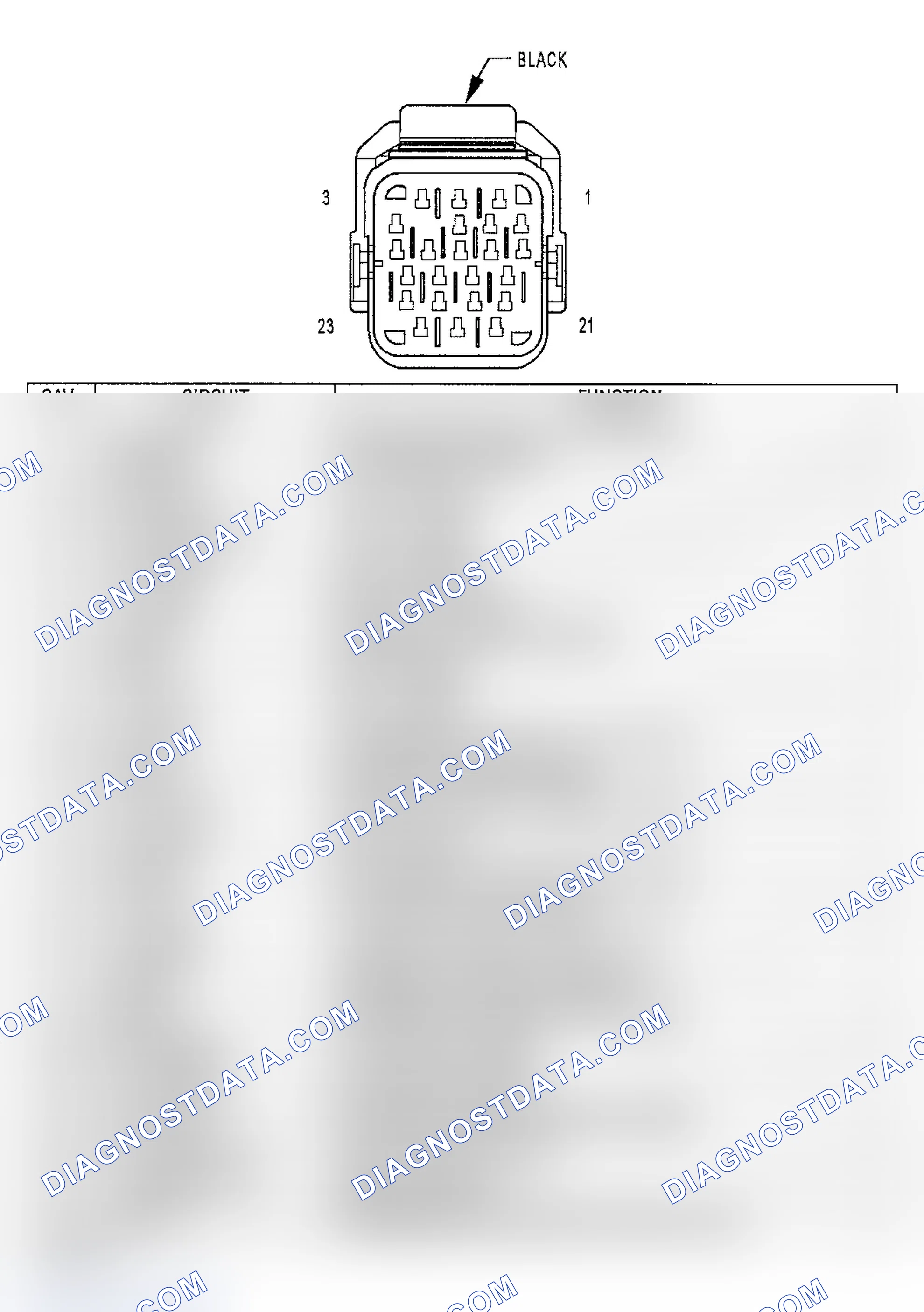 Scheme 379: TRANSMISSION SOLENOID/TRS ASSEMBLY CONNECTOR END VIEW