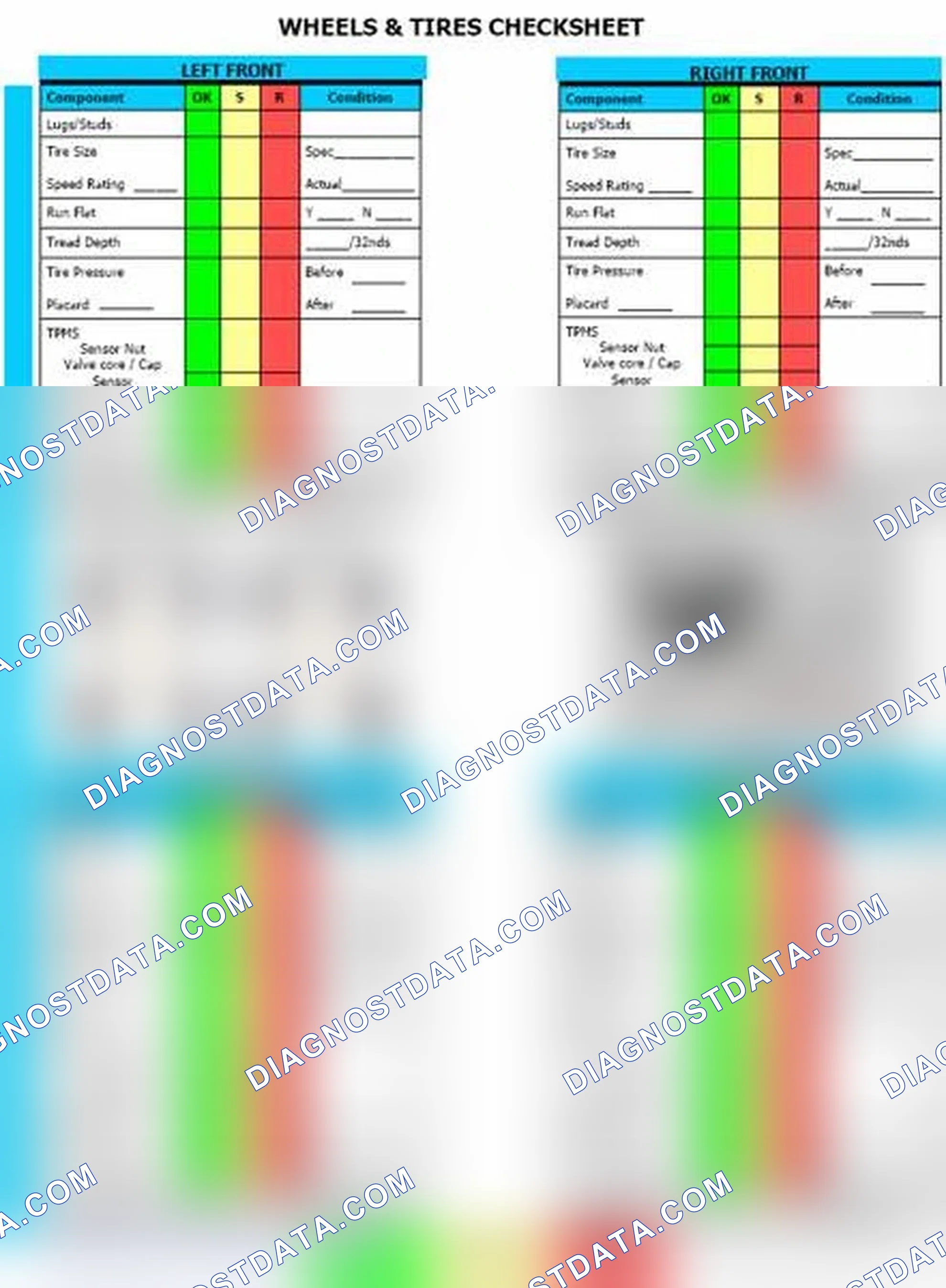 Scheme 35: Wheels & Tires Checksheet (2 Of 2)