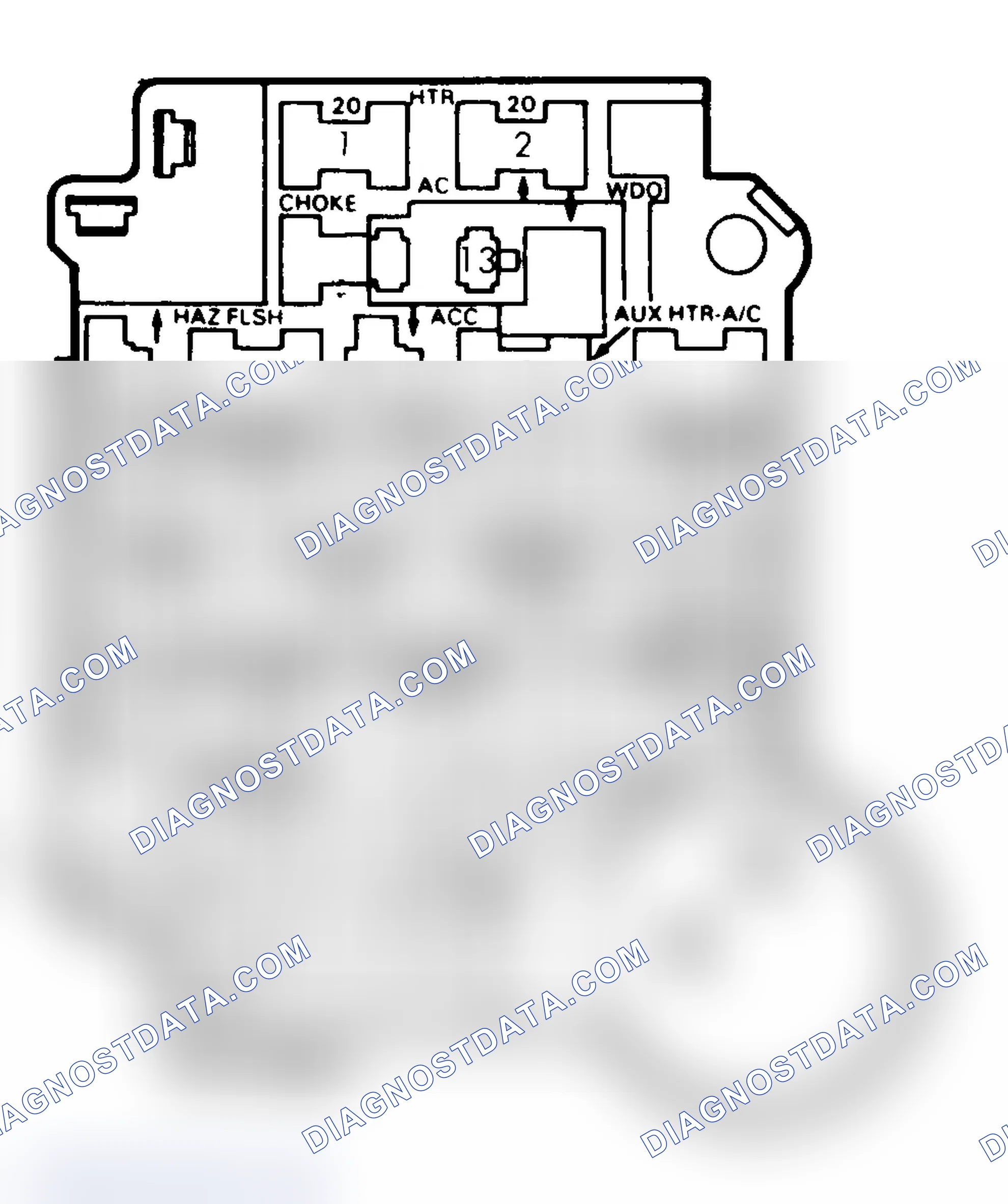 Scheme 1: FUSE PANEL IDENTIFICATION (1988-94 "C" & "K" SERIES)