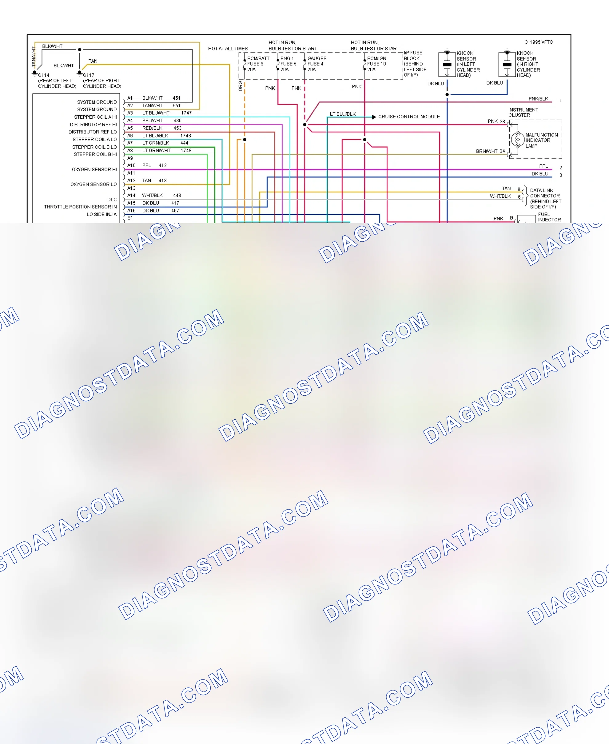 Scheme 29: Wiring Diagram ("S" & "T" Blazer, Jimmy, Pickup & Sonoma - 4.3L VIN W W/PCM - 1 Of 2)