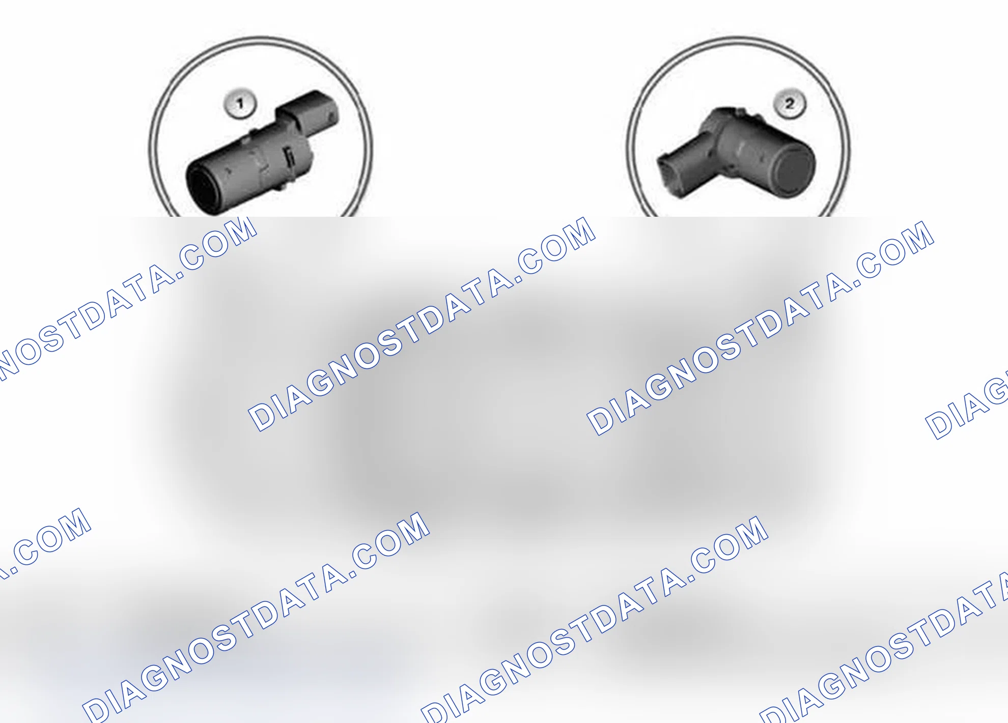 Scheme 22: E60, E61, E63, E64 - Park Distance Control Ultrasonic Sensors