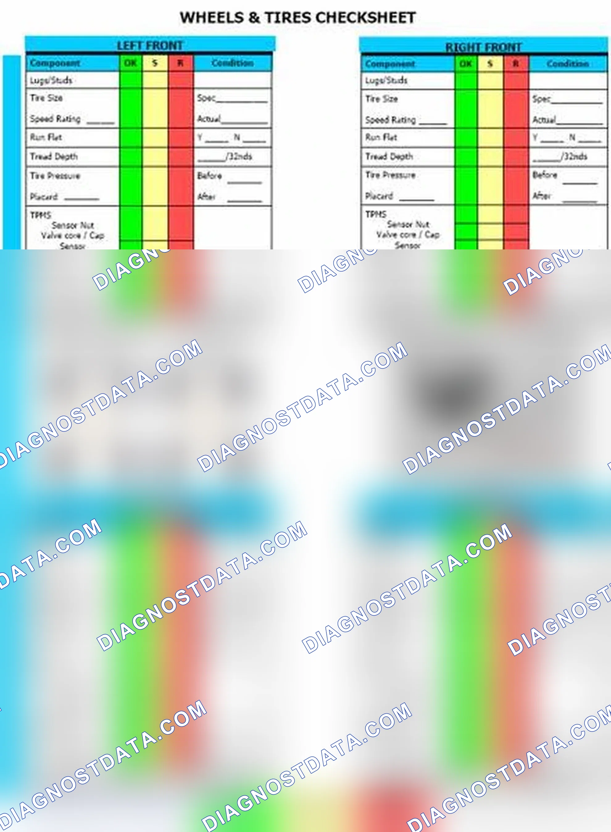 Scheme 35: Wheels & Tires Checksheet (2 Of 2)