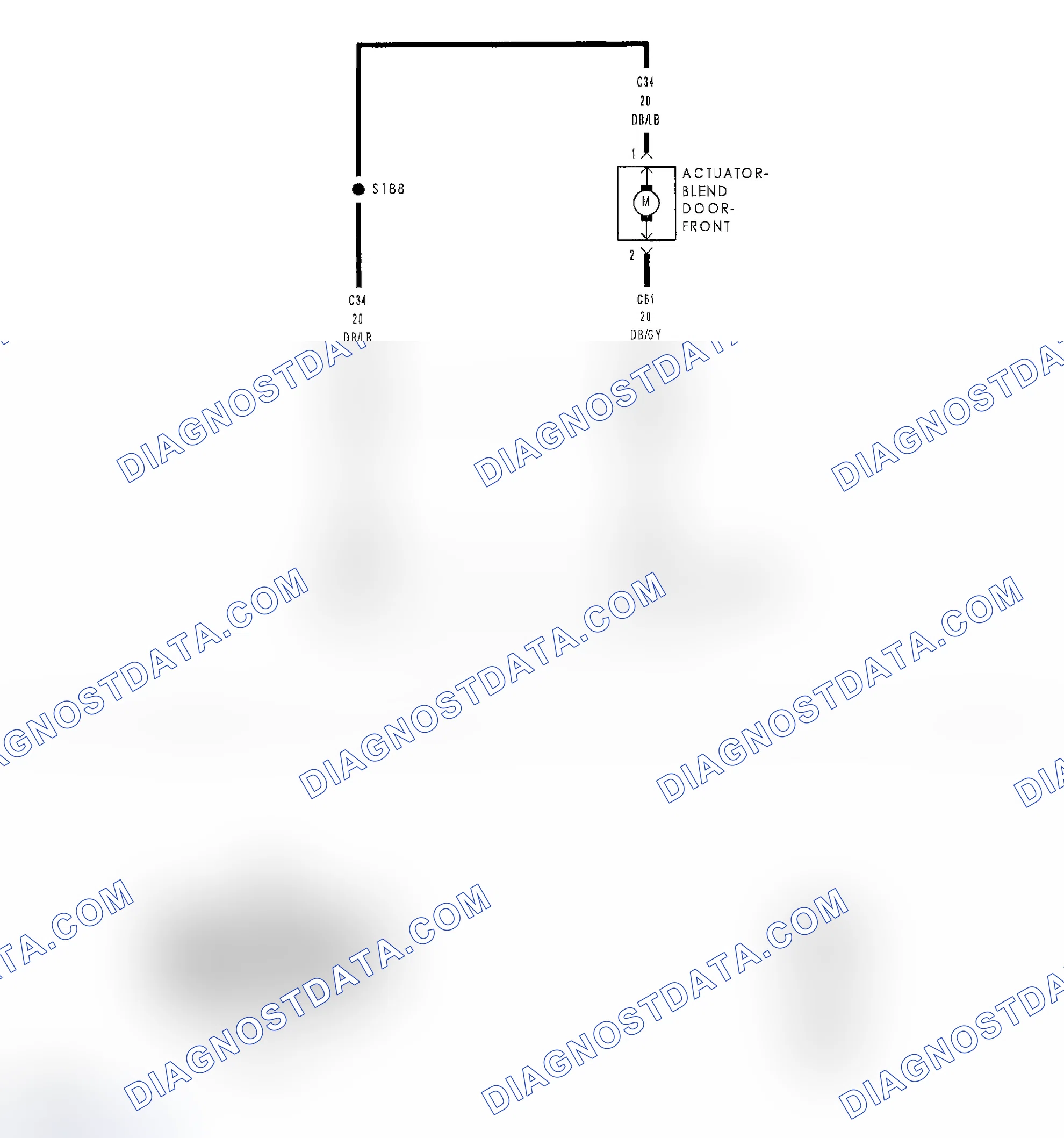 Scheme 49: B104F-BLEND DOOR CONTROL CIRCUIT OPEN (MTC)