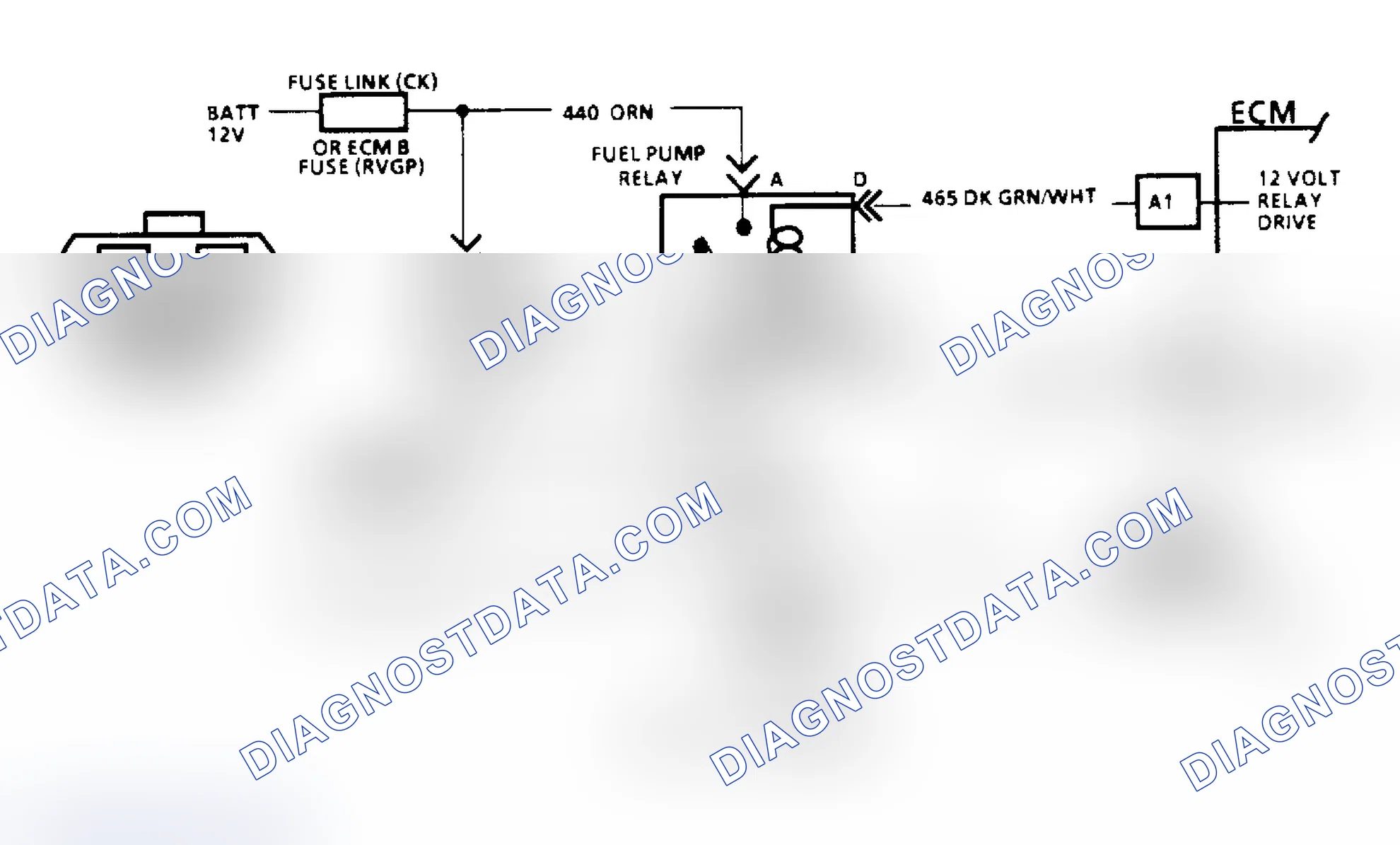 Scheme 106: Code 54, Fuel Pump Schematic (All Others)