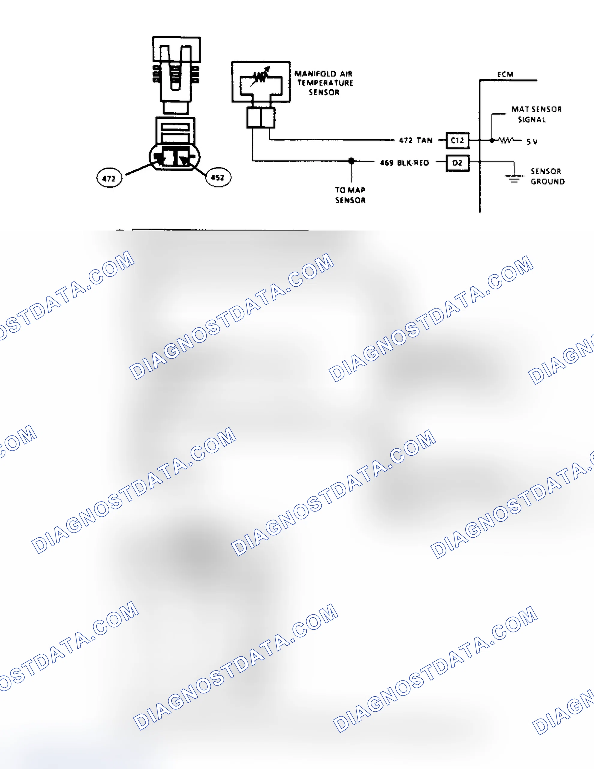 Scheme 59: Code 25, MAT Sensor Voltage Low (2.5L Engine) Flow Chart & Schematic
