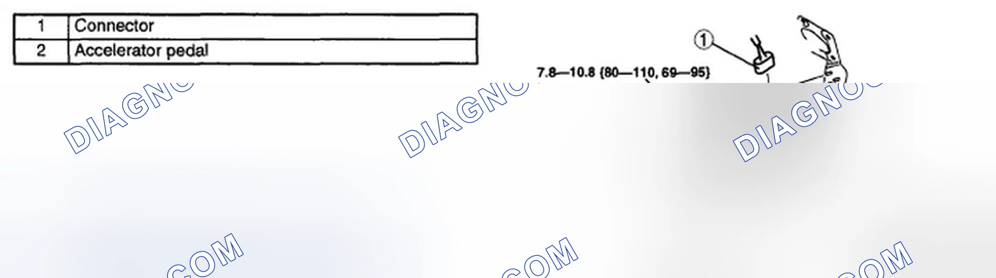 Scheme 338: ACCELERATOR PEDAL REMOVAL/INSTALLATION [L3 WITH TC]
