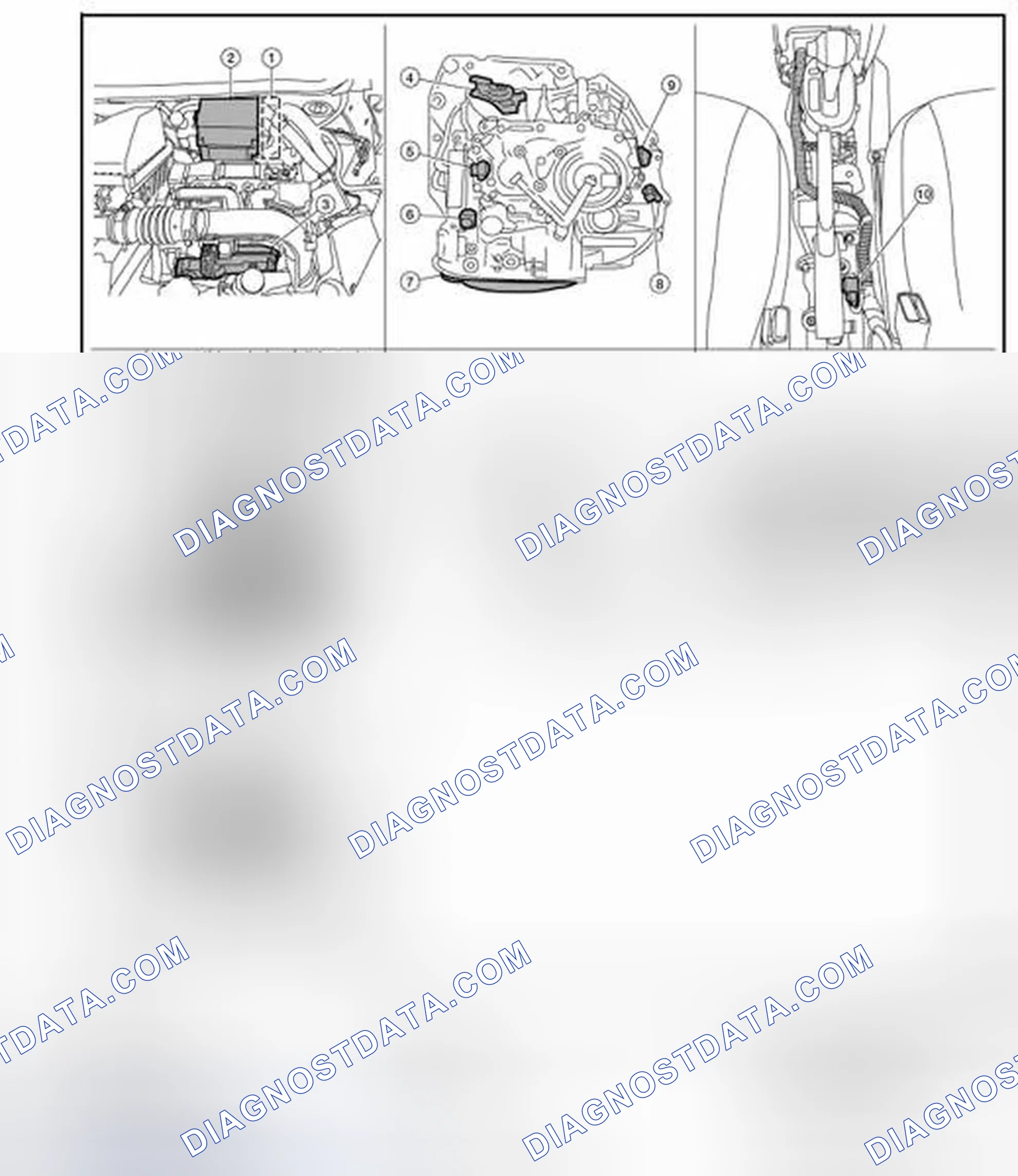 Scheme 87: CVT CONTROL SYSTEM: Component Parts Location