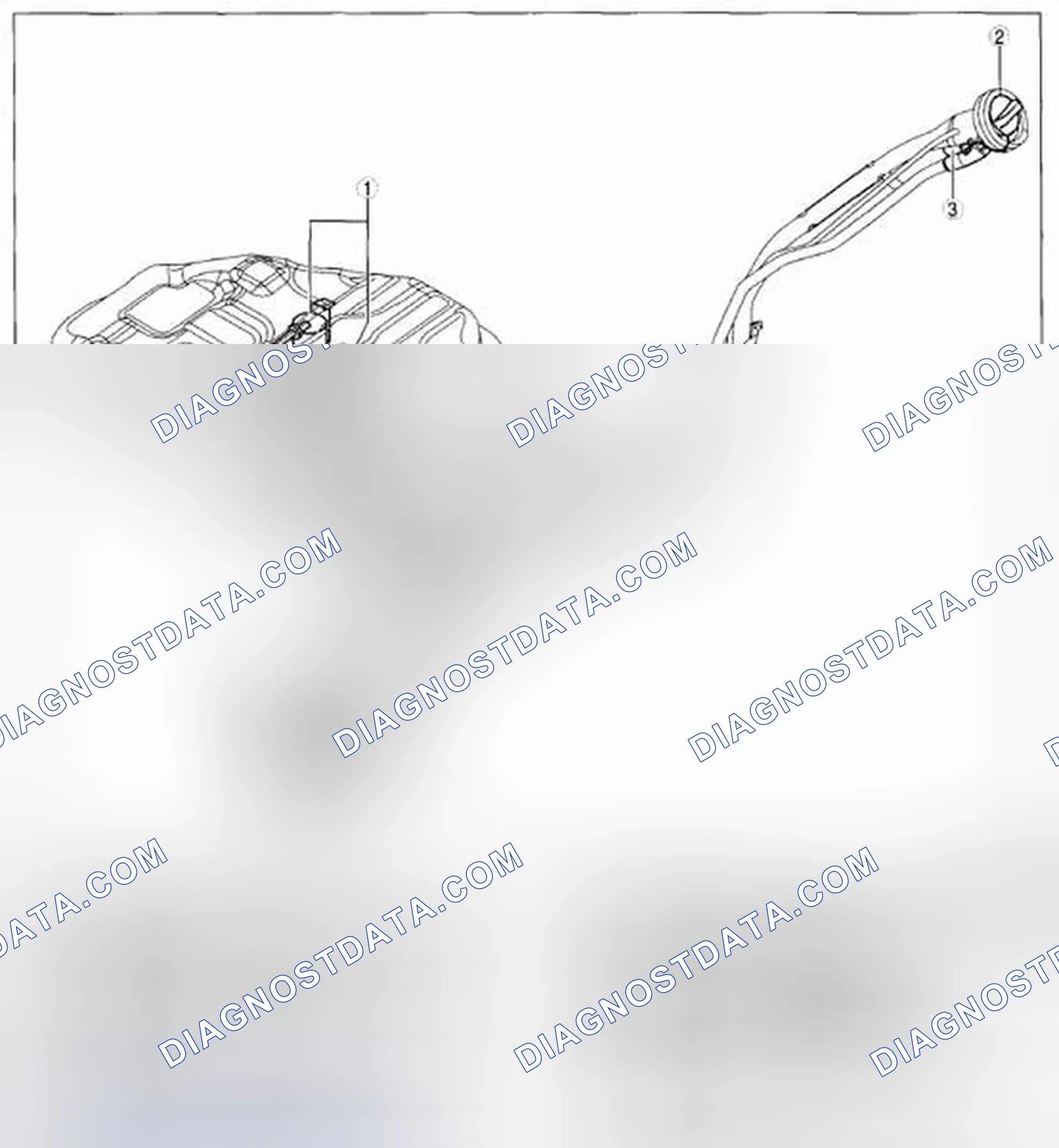 Scheme 21: Identifying Fuel Tank Side (2WD) Components Location (Except U.S.A. And Canada)