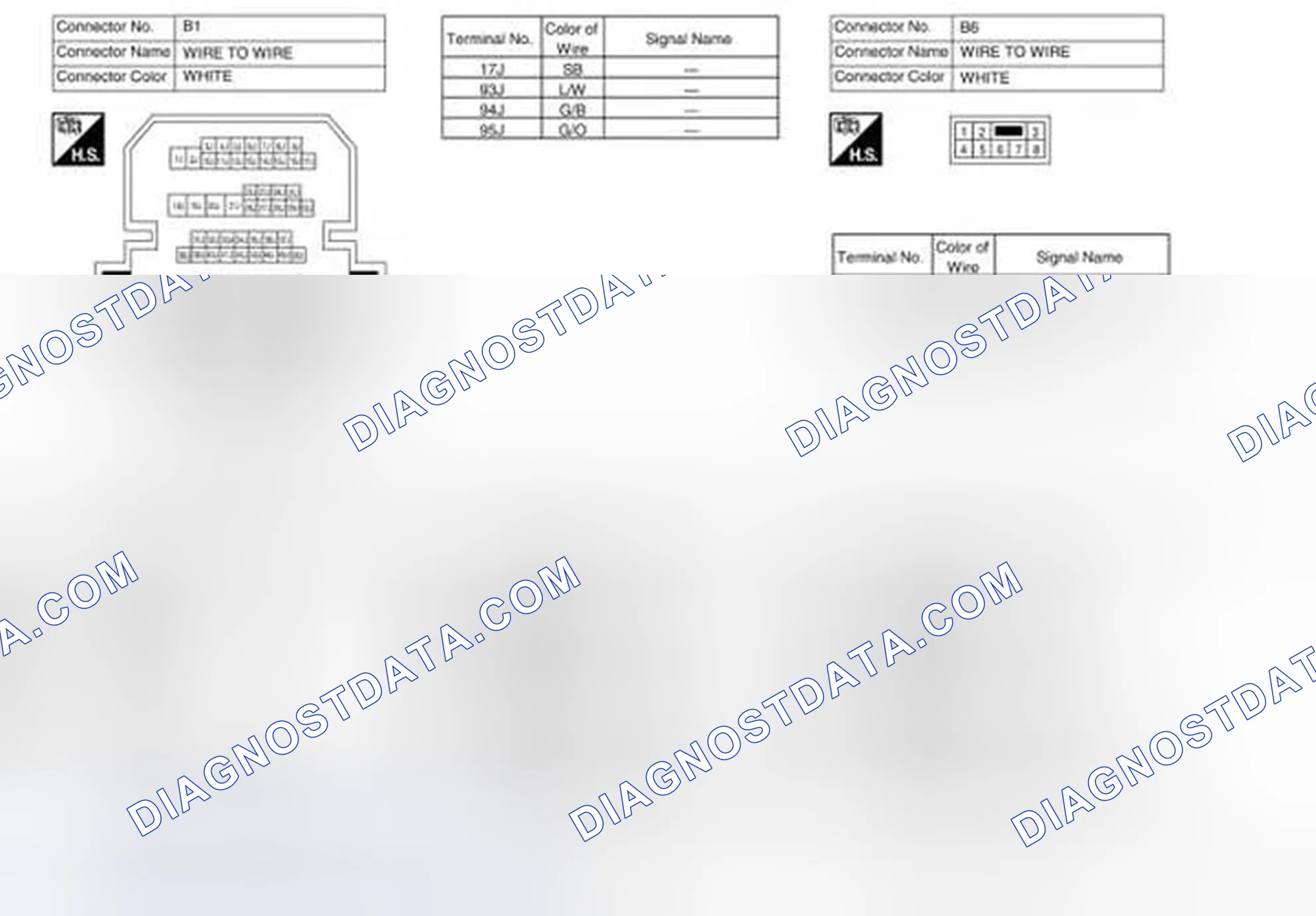 Scheme 11: Power Window System/With Left Only Power Window Anti-Pinch System Connectors (4 Of 7)