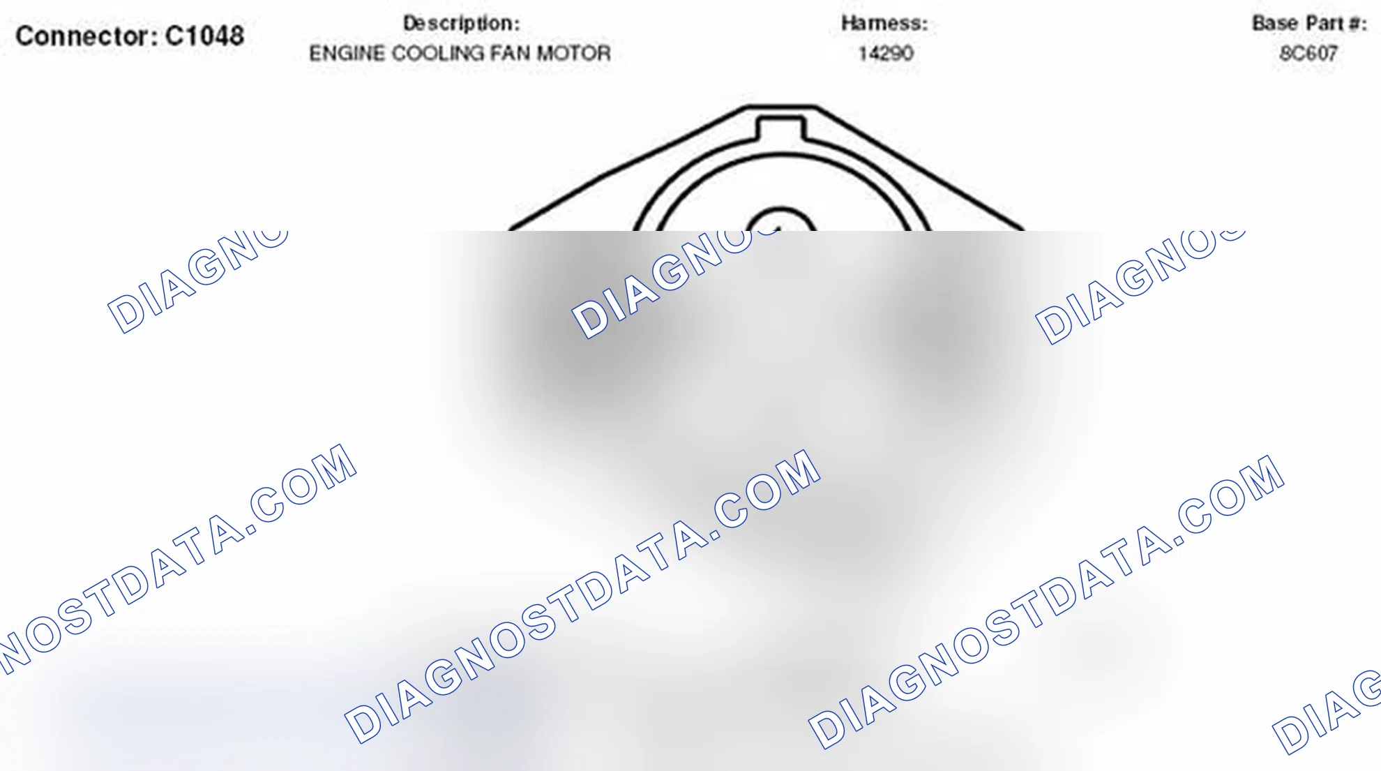 Scheme 198: Engine Cooling Fan Motor Connector End View (C1048)