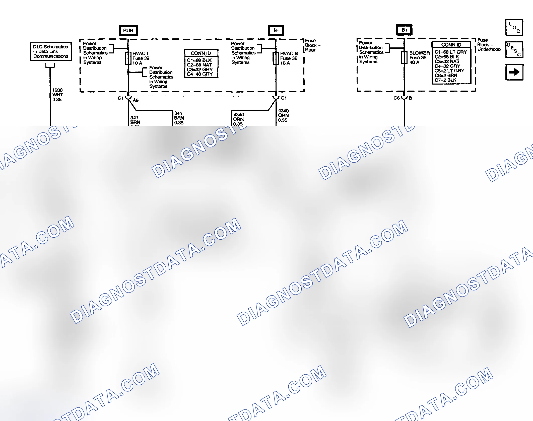 Scheme 3: HVAC Schematics (Module Power, Ground, Serial Data, Blower Motor, & Coolant Bypass Valve)