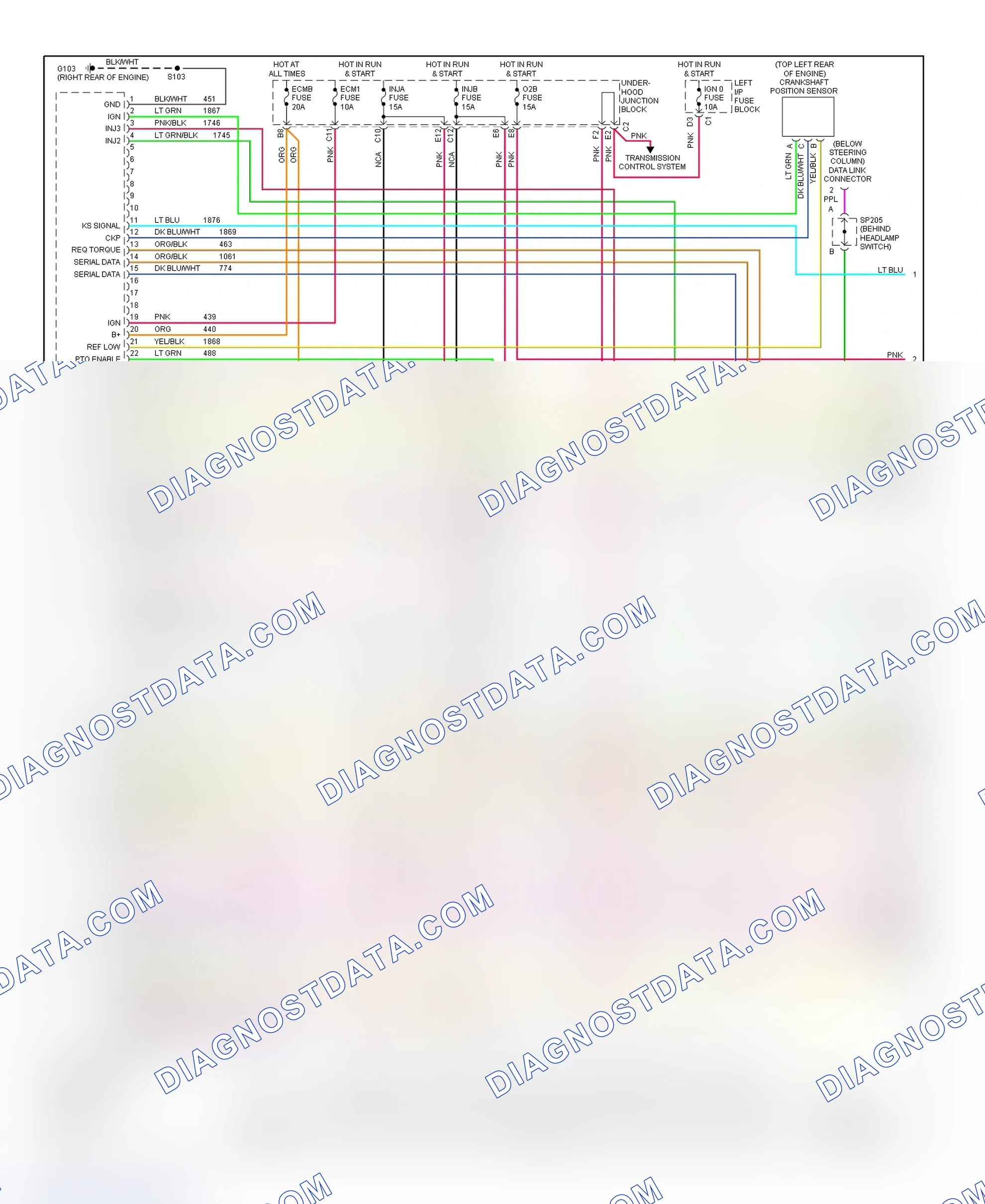 Scheme 69: PCM Wiring Diagram (Sierra & Silverado - 8.1L - 1 Of 5)